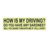 How is my driving? Do you have any sardines? Will you share them with me if i pull over?