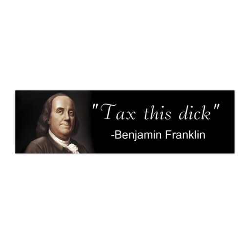 Benjamin Franklin Decal Bumper Sticker