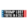 Trump Lost You're In A Cult Bumper Sticker