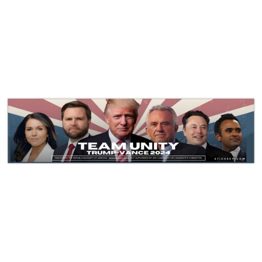 Team Unity Trump Vance 2024 Bumper Sticker