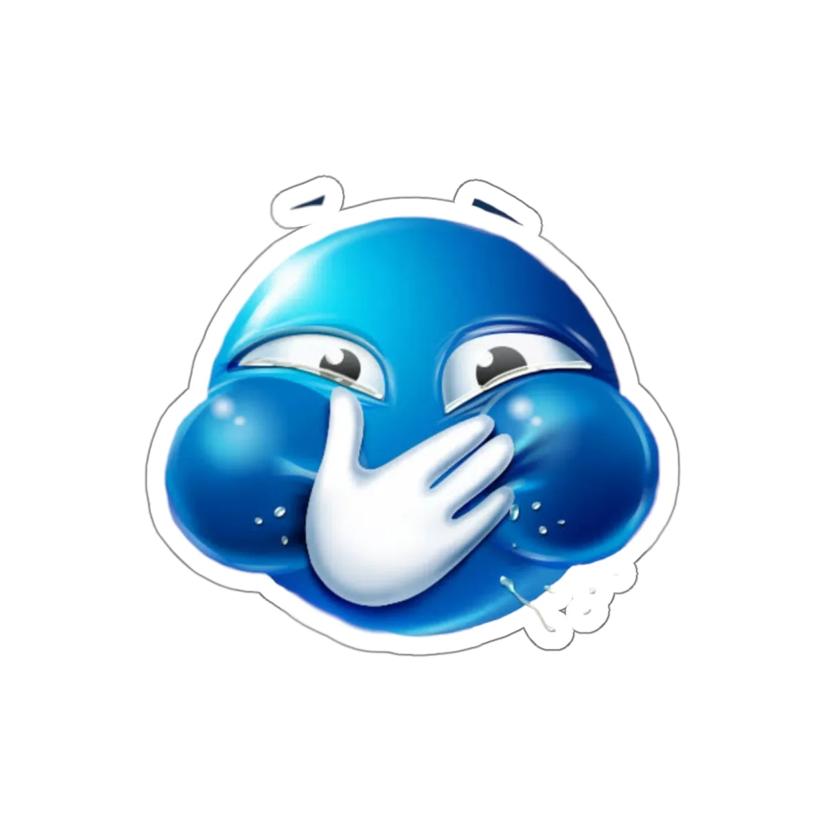 Blue Tiktok Emoji Sticker