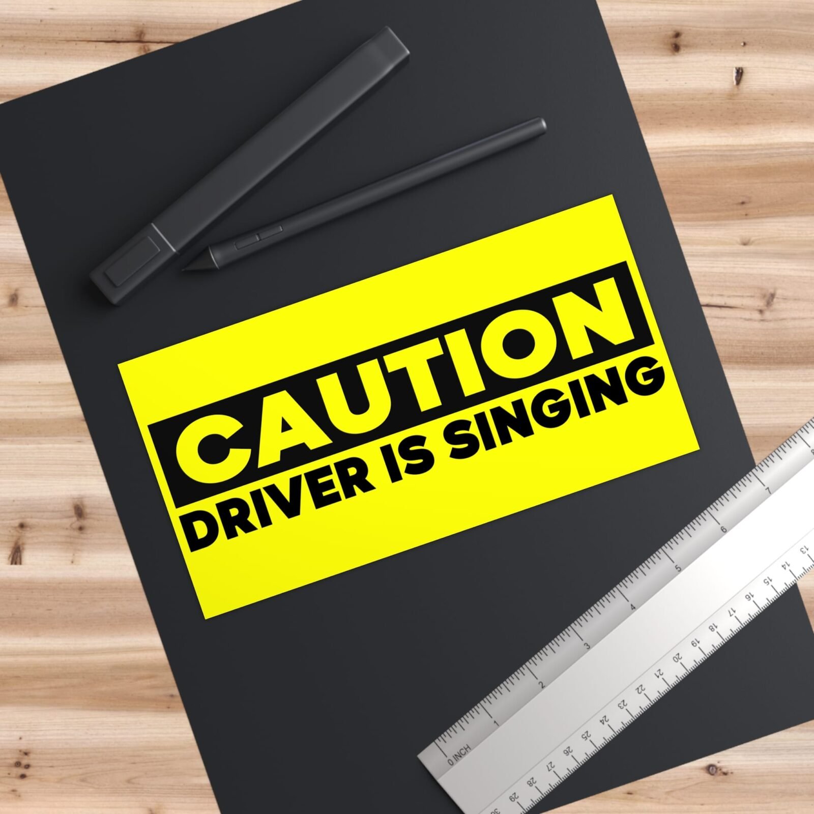 Caution Driver Singing Bumper Stickers - Image 3