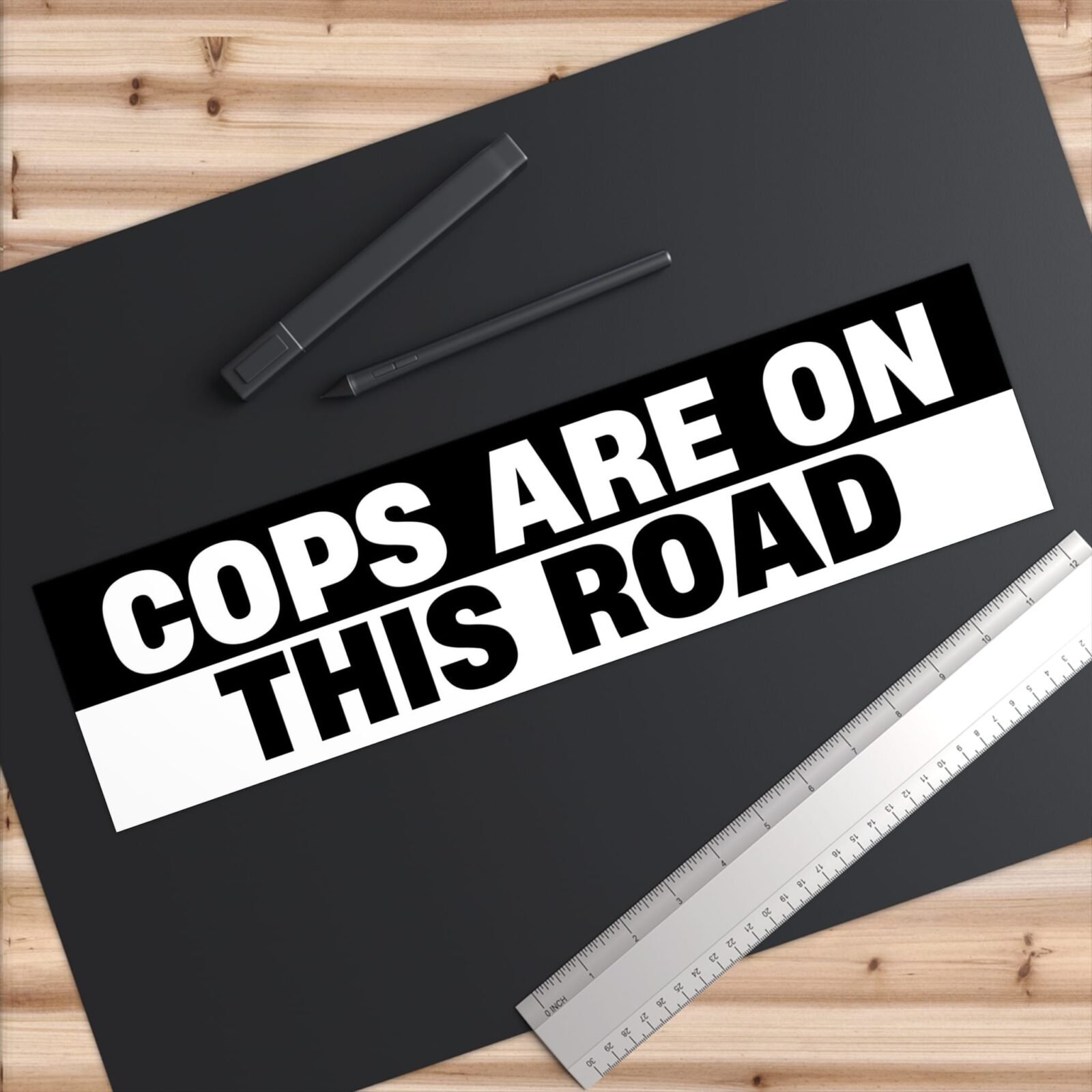 Cops Are On This Road Bumper Stickers - Image 6