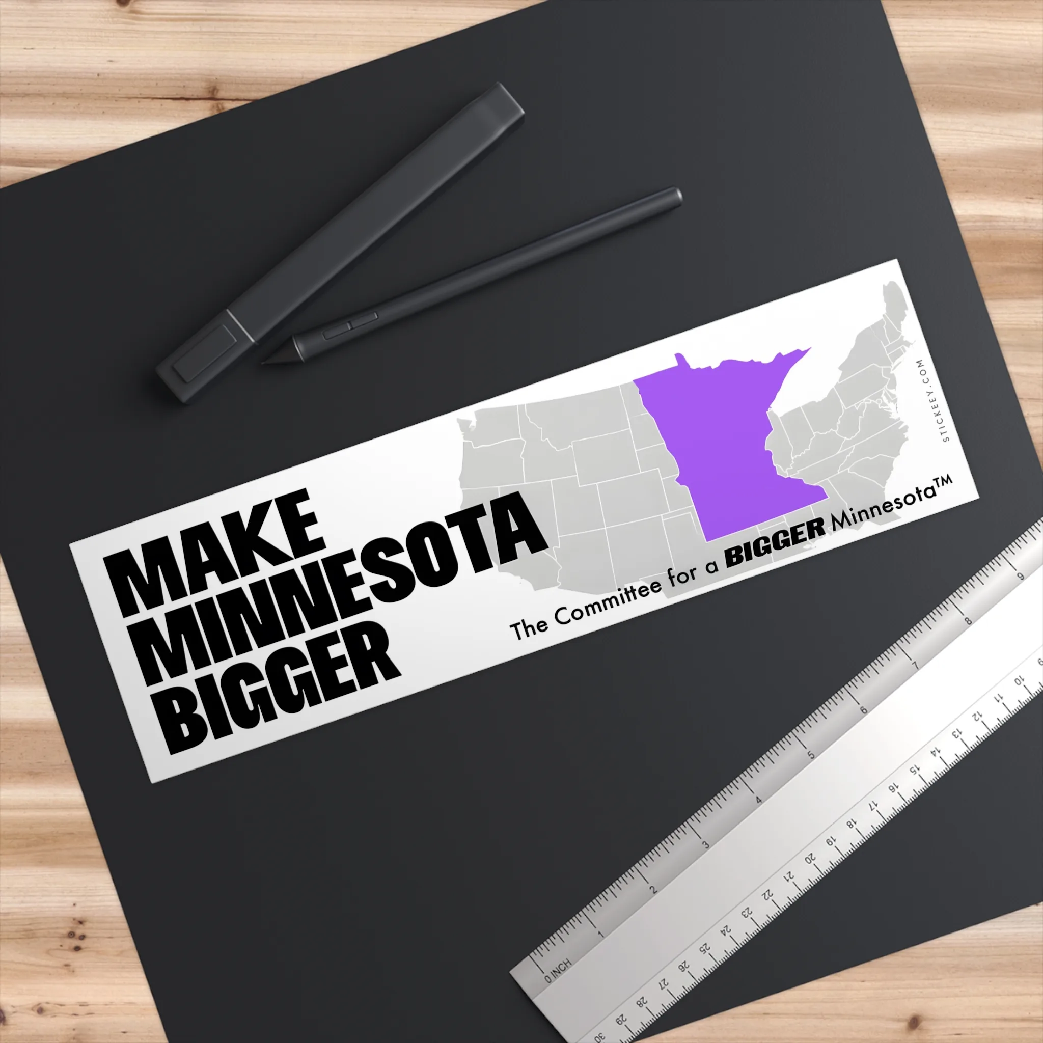 Make Minnesota Bigger Bumper Sticker - Image 3