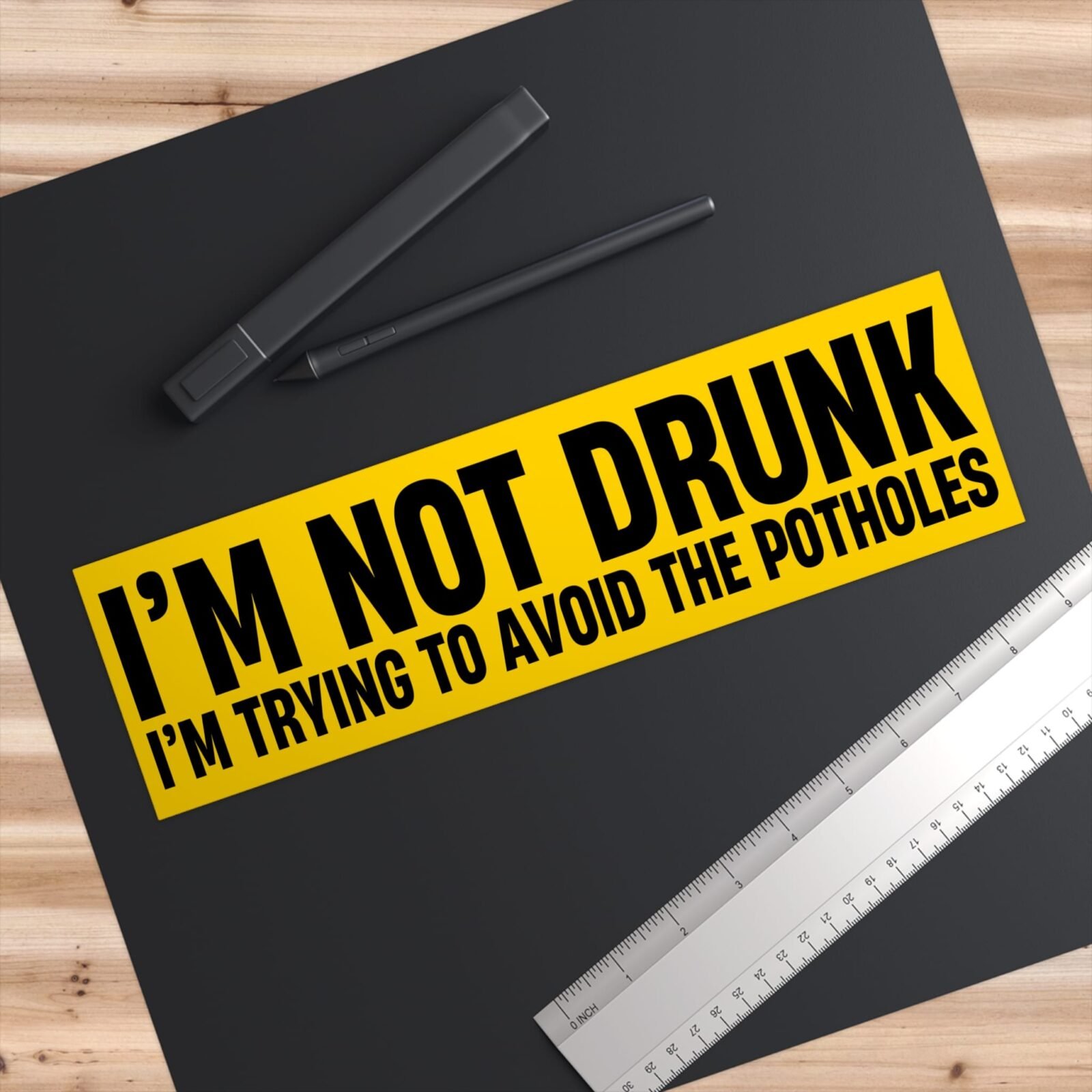 I'm not drunk. I'm trying to avoid the potholes Bumper Stickers - Image 3