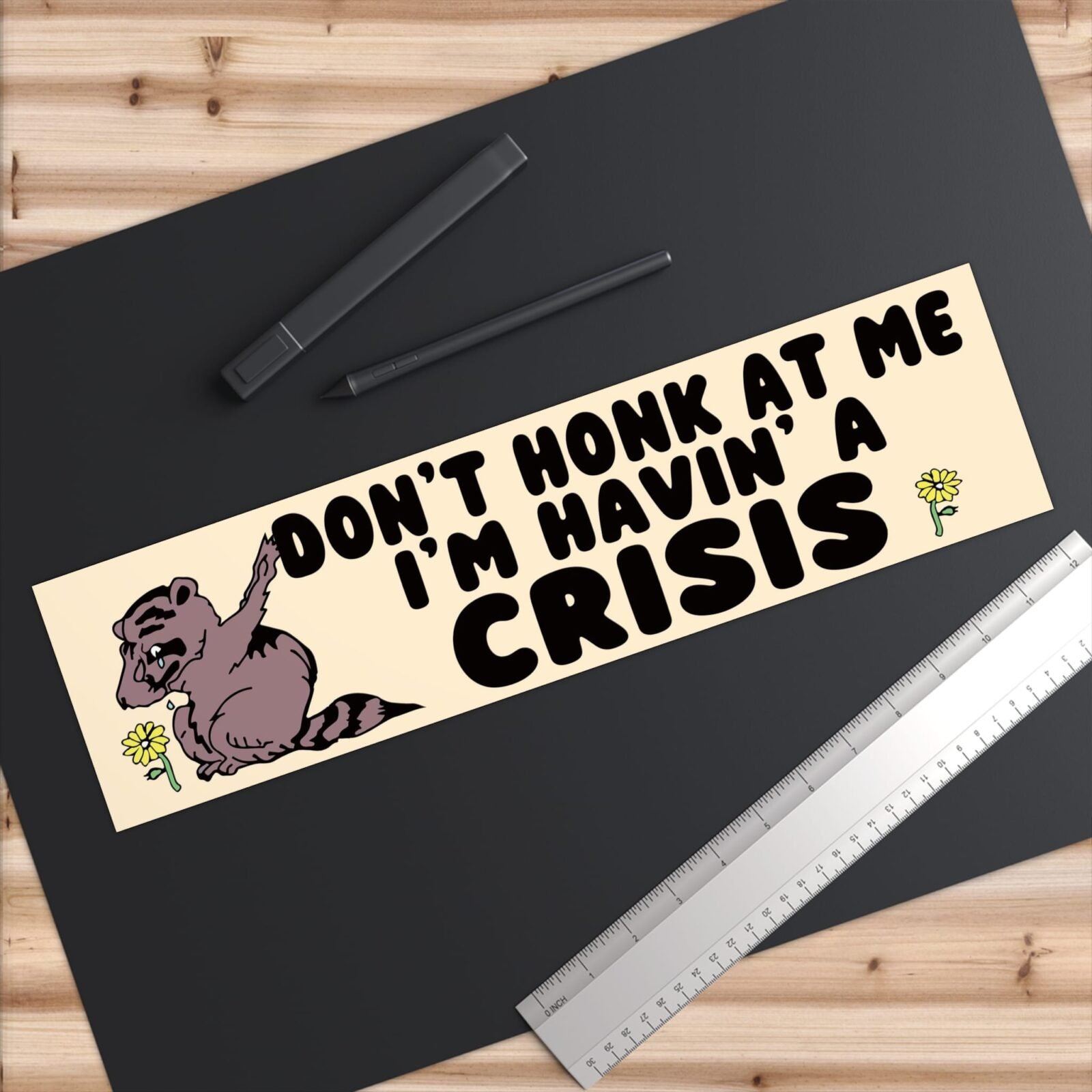 Don't honk at me I'm Havin' a Crisis Bumper Stickers - Image 9