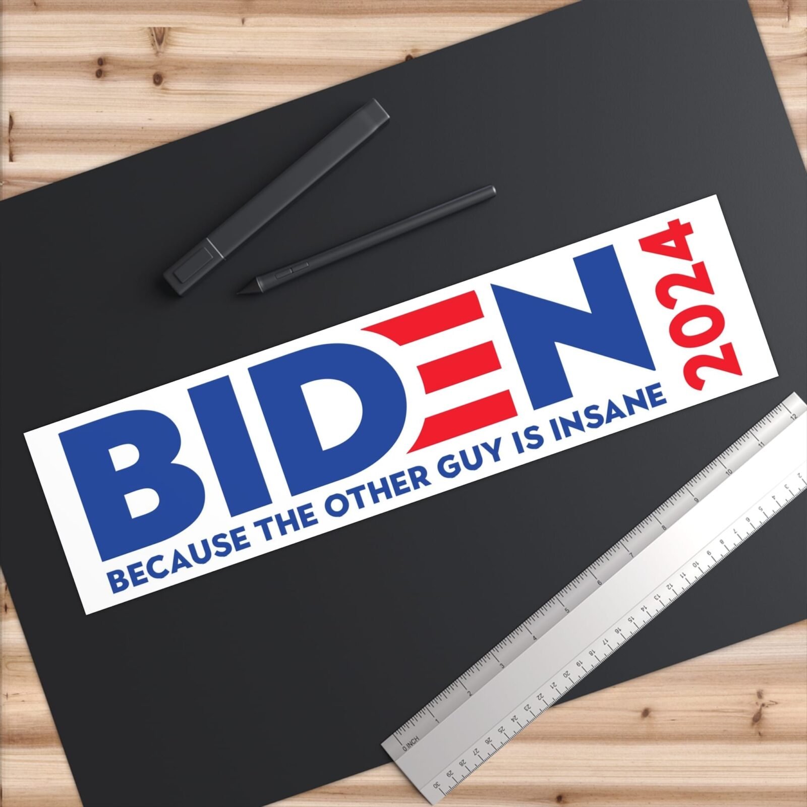 Biden 2024 - because the other guy is insane Bumper Stickers - Image 6