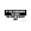 If You Surrender to Hate Then You Have Already Lost Bumper Sticker