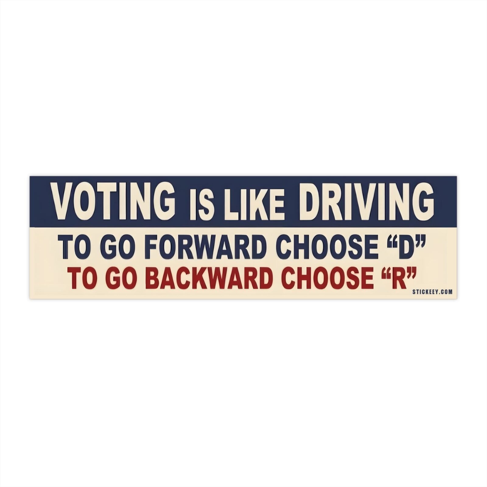 VOTING IS LIKE DRIVING Bumper Sticker