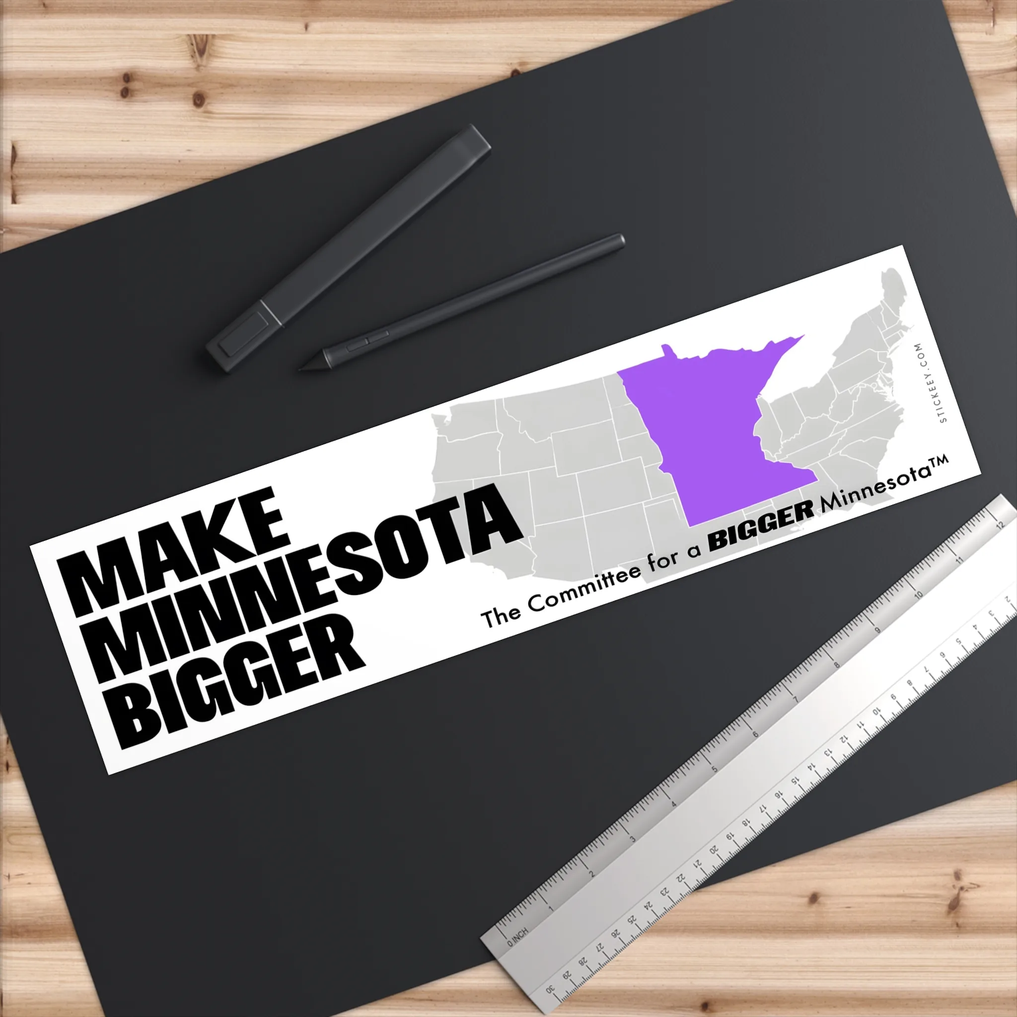 Make Minnesota Bigger Bumper Sticker - Image 6