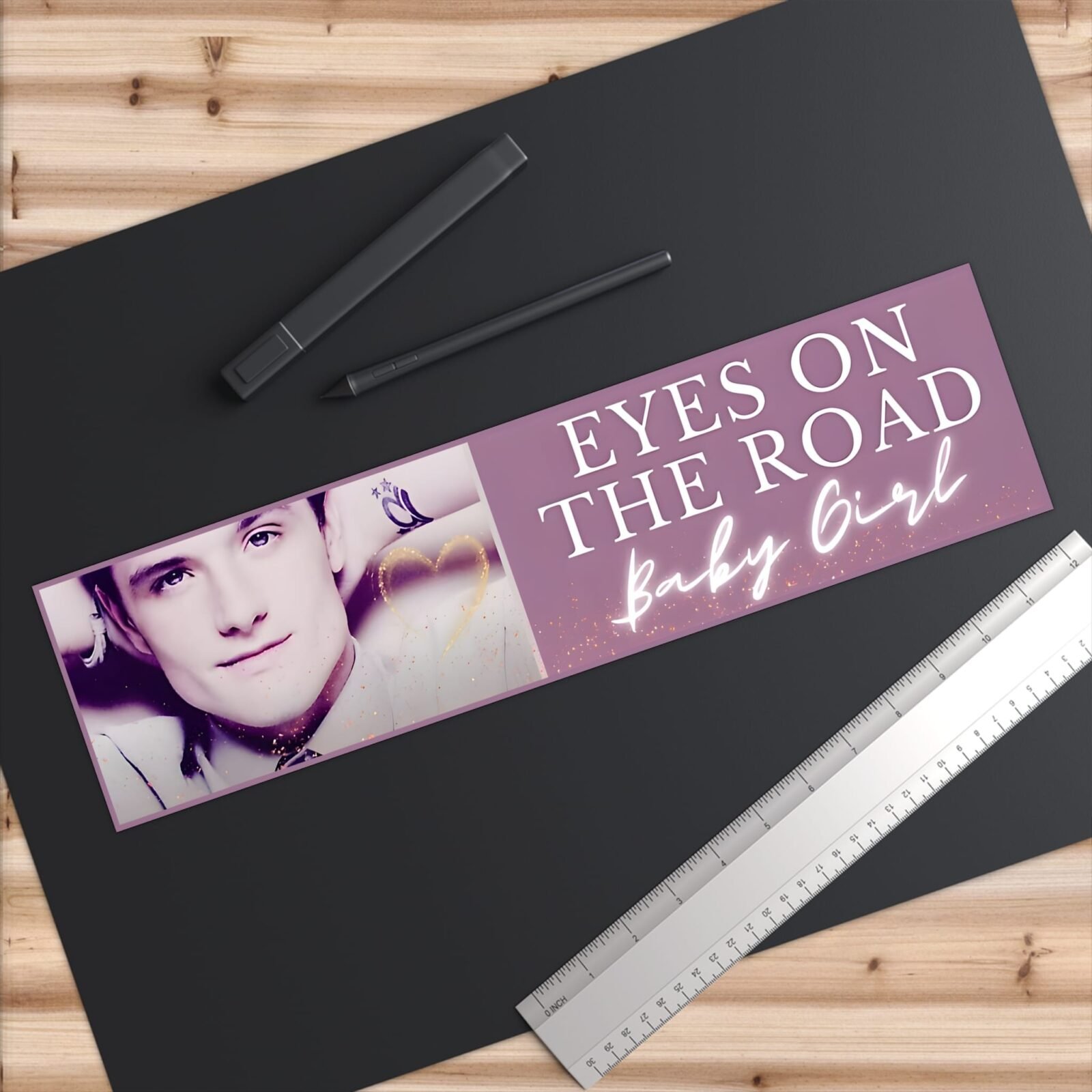 Eyes On The Road Baby Girl Bumper Sticker - Image 6