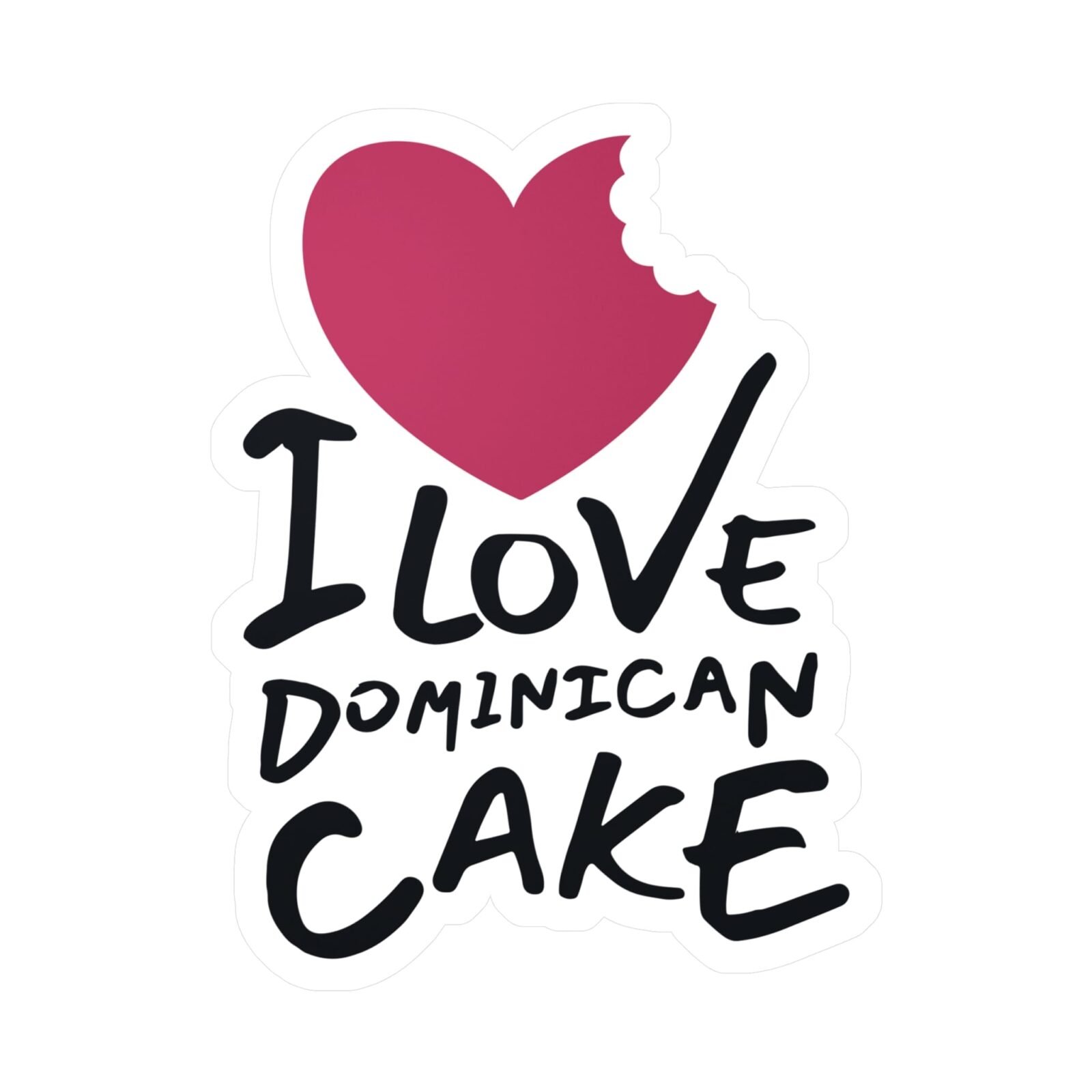 I Love Dominican Cake Kiss-Cut Vinyl Decals - Image 10