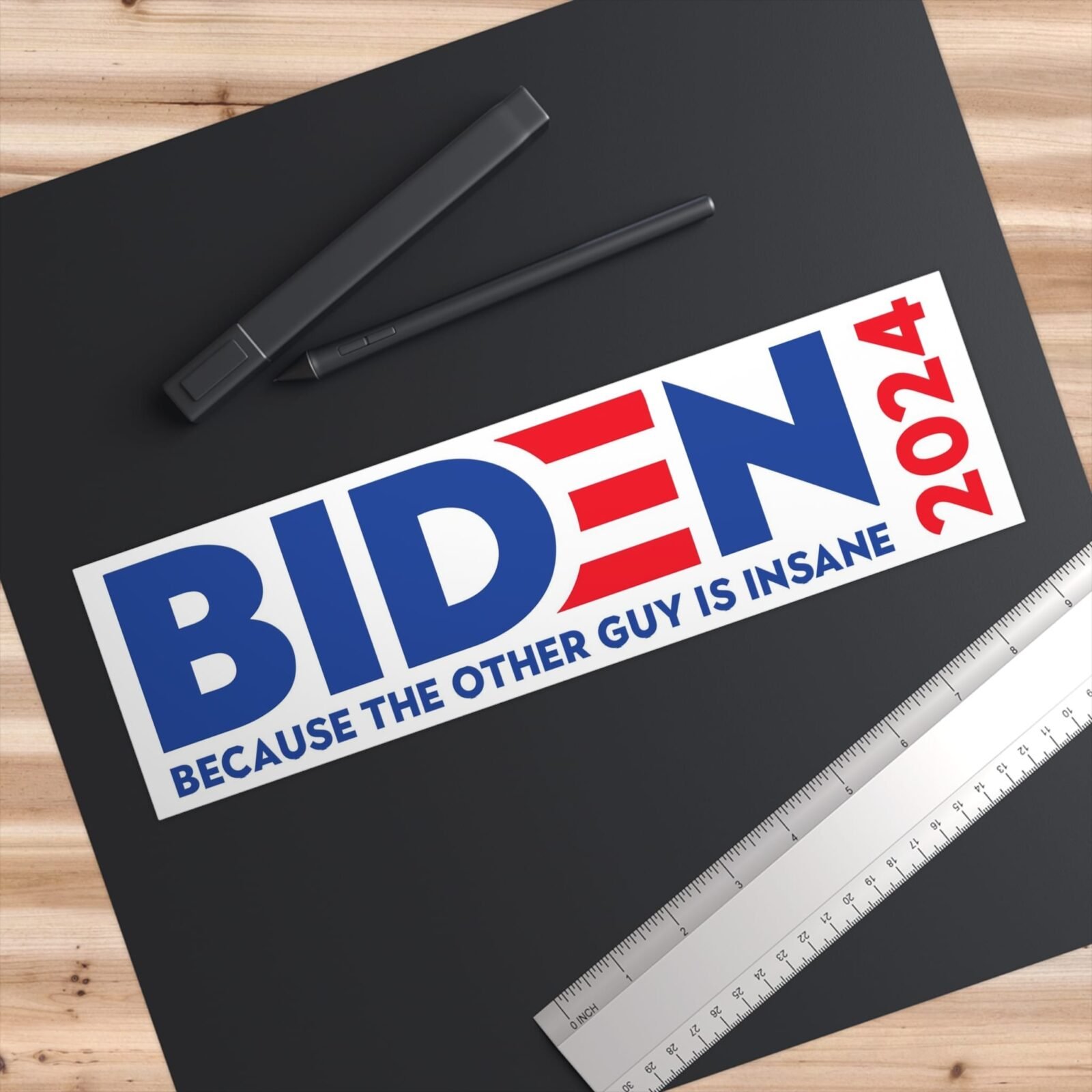 Biden 2024 - because the other guy is insane Bumper Stickers - Image 3