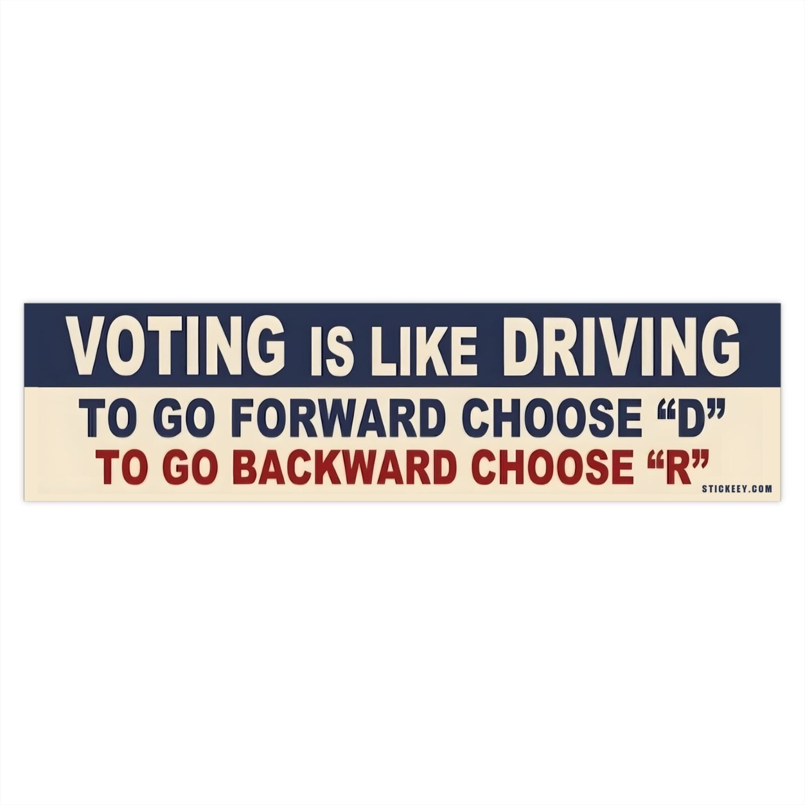 VOTING IS LIKE DRIVING Bumper Sticker - Image 4