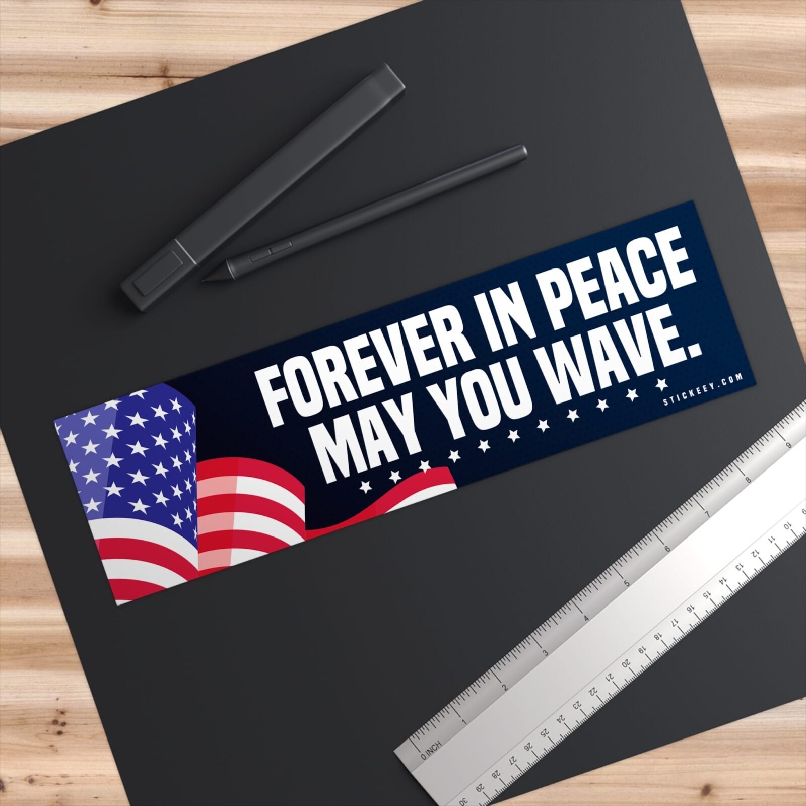 Forever In Peace May You Wave Bumper Sticker - Image 6
