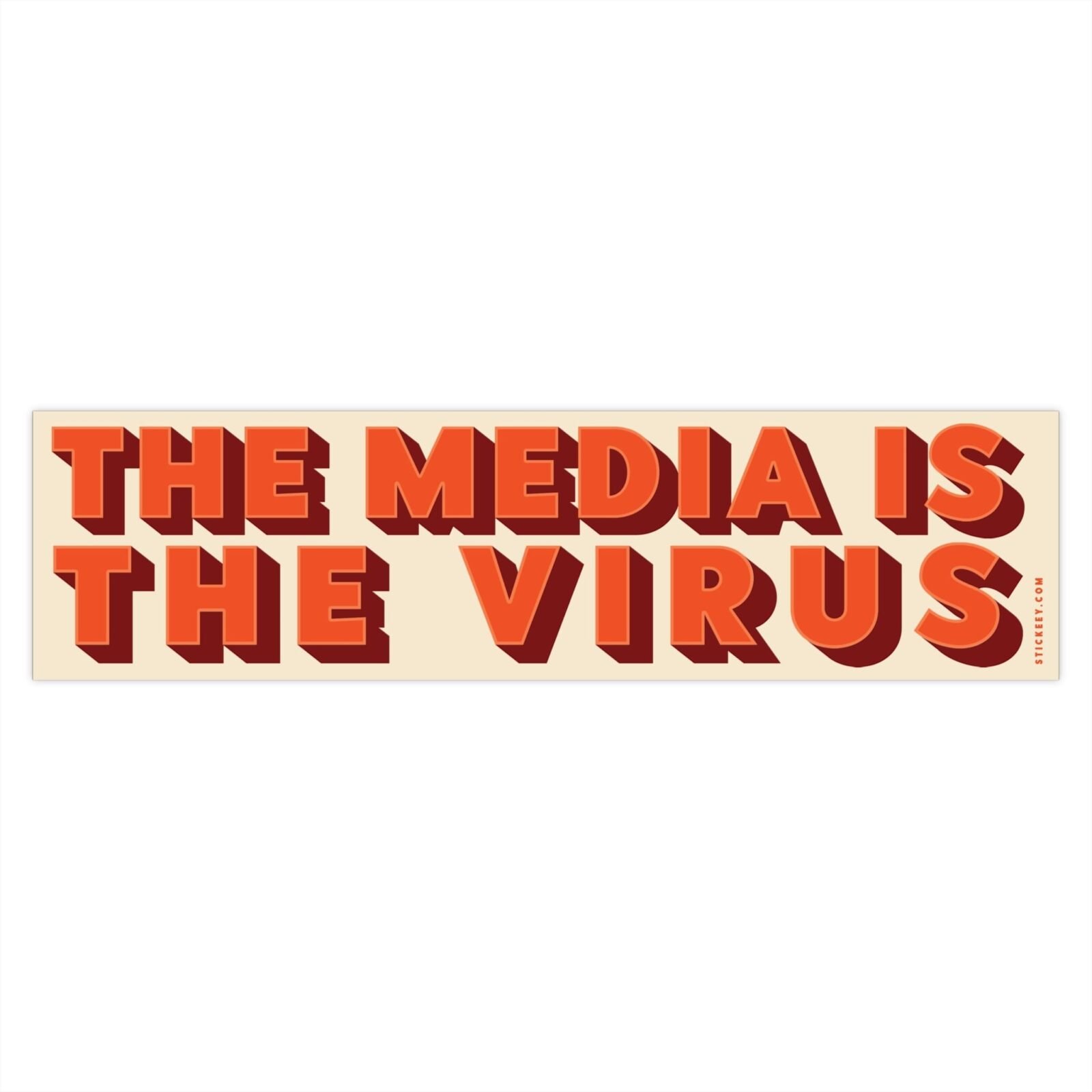The Media Is The Virus Bumper Sticker - Image 4
