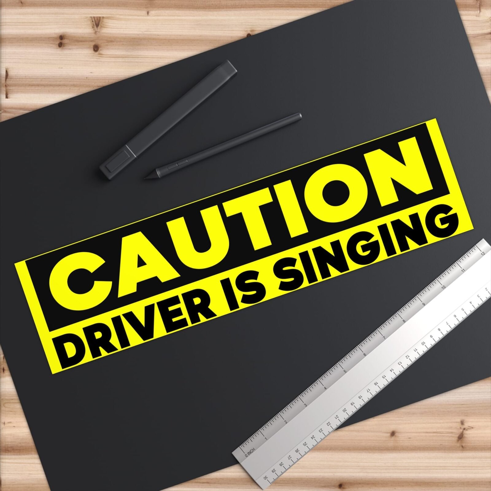 Caution Driver Singing Bumper Stickers - Image 9