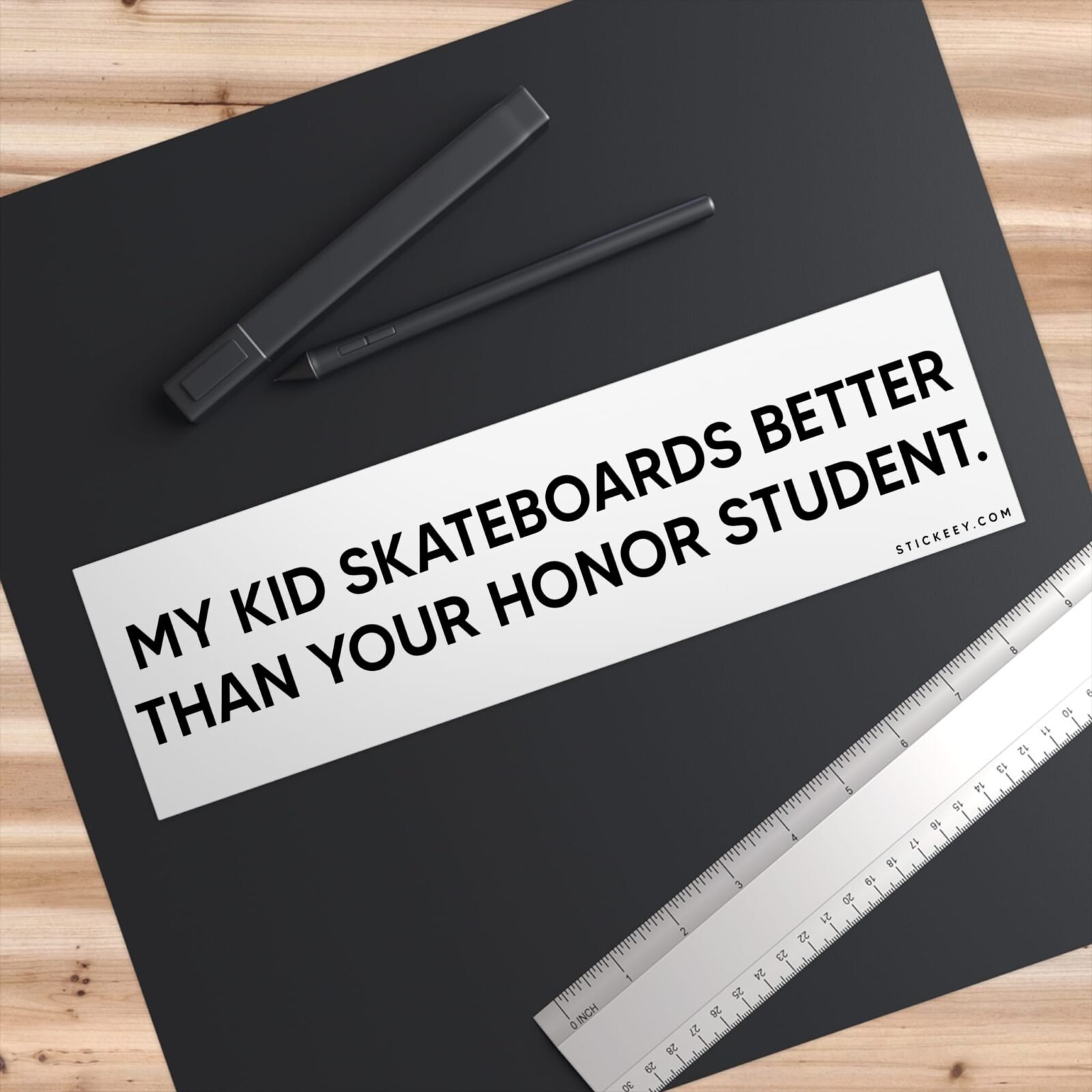 My Kids Skateboards Better Than Your Honor Student Bumper Stickers - Image 3
