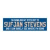 I'm Bawling My Eyes Out To Sufjan Stevens And I Can Barely See Where I'm Going Bumper Stickers