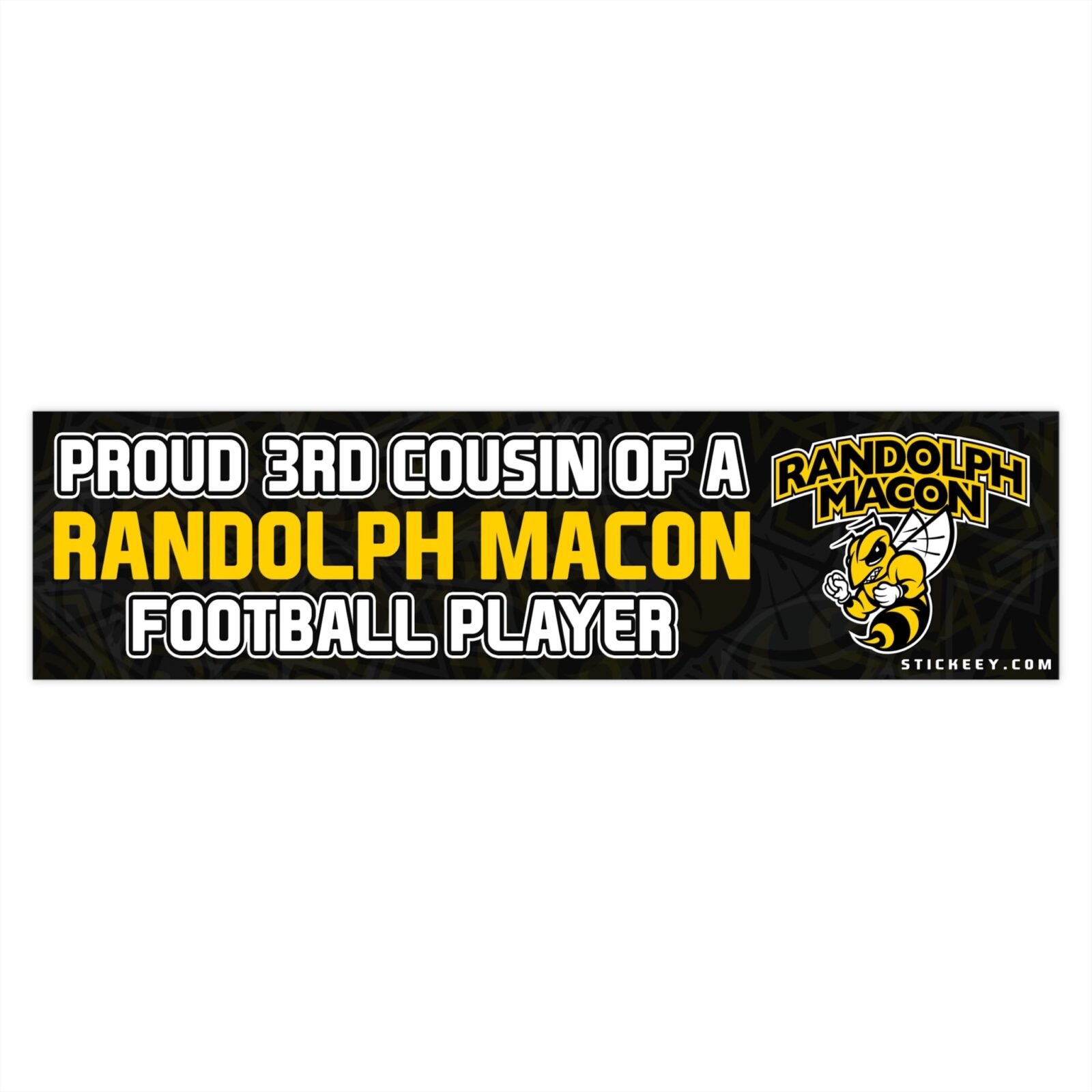 Proud 3rd Cousin of a Randolph Macon Football Player Bumper Sticker - Image 4
