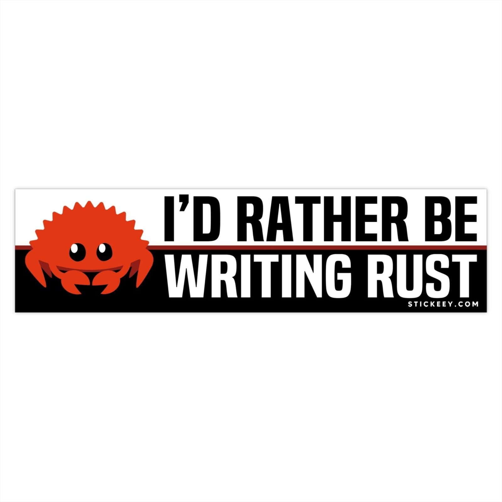 I'd Rather Be Writing Rust Bumper Sticker - Image 4
