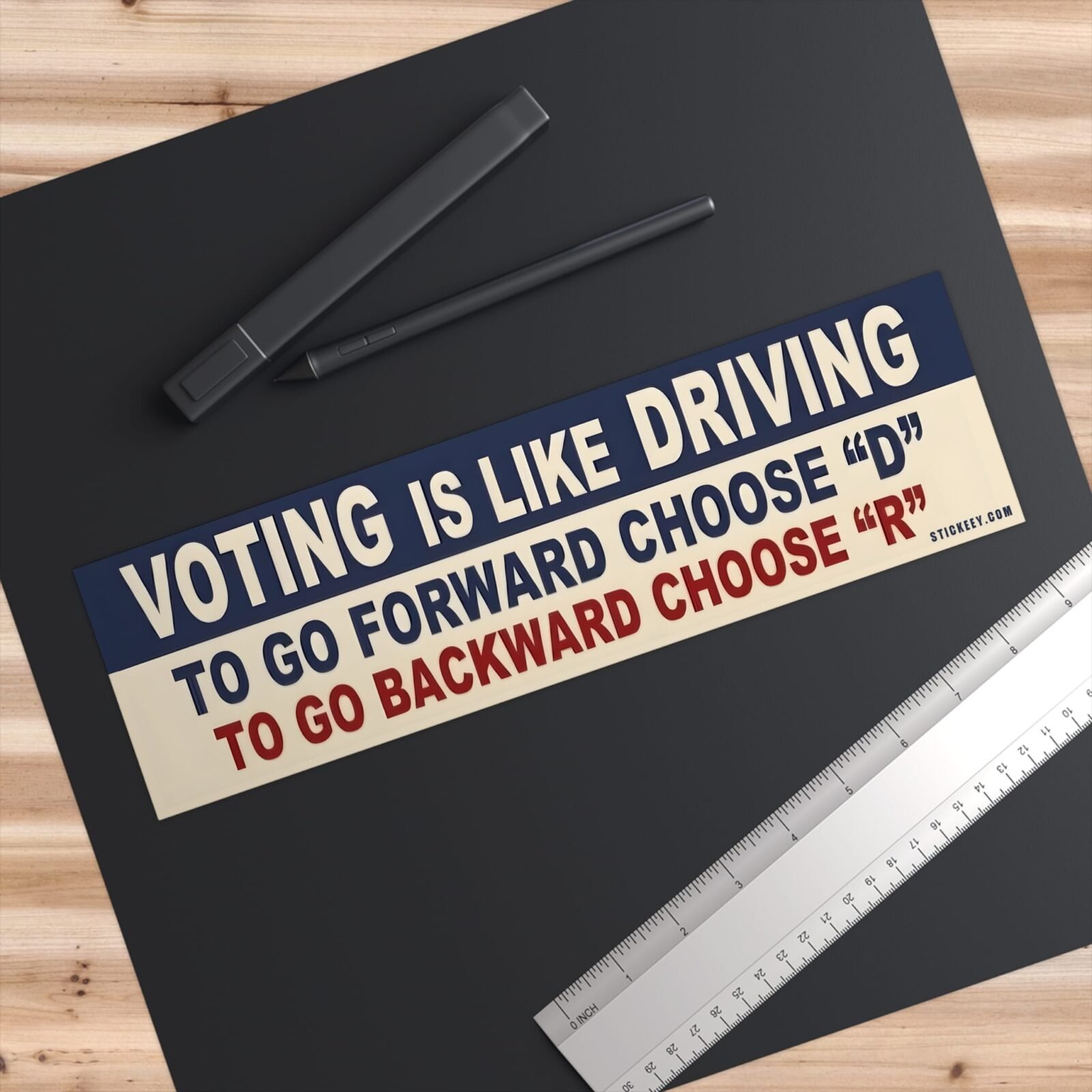 VOTING IS LIKE DRIVING Bumper Sticker - Image 3
