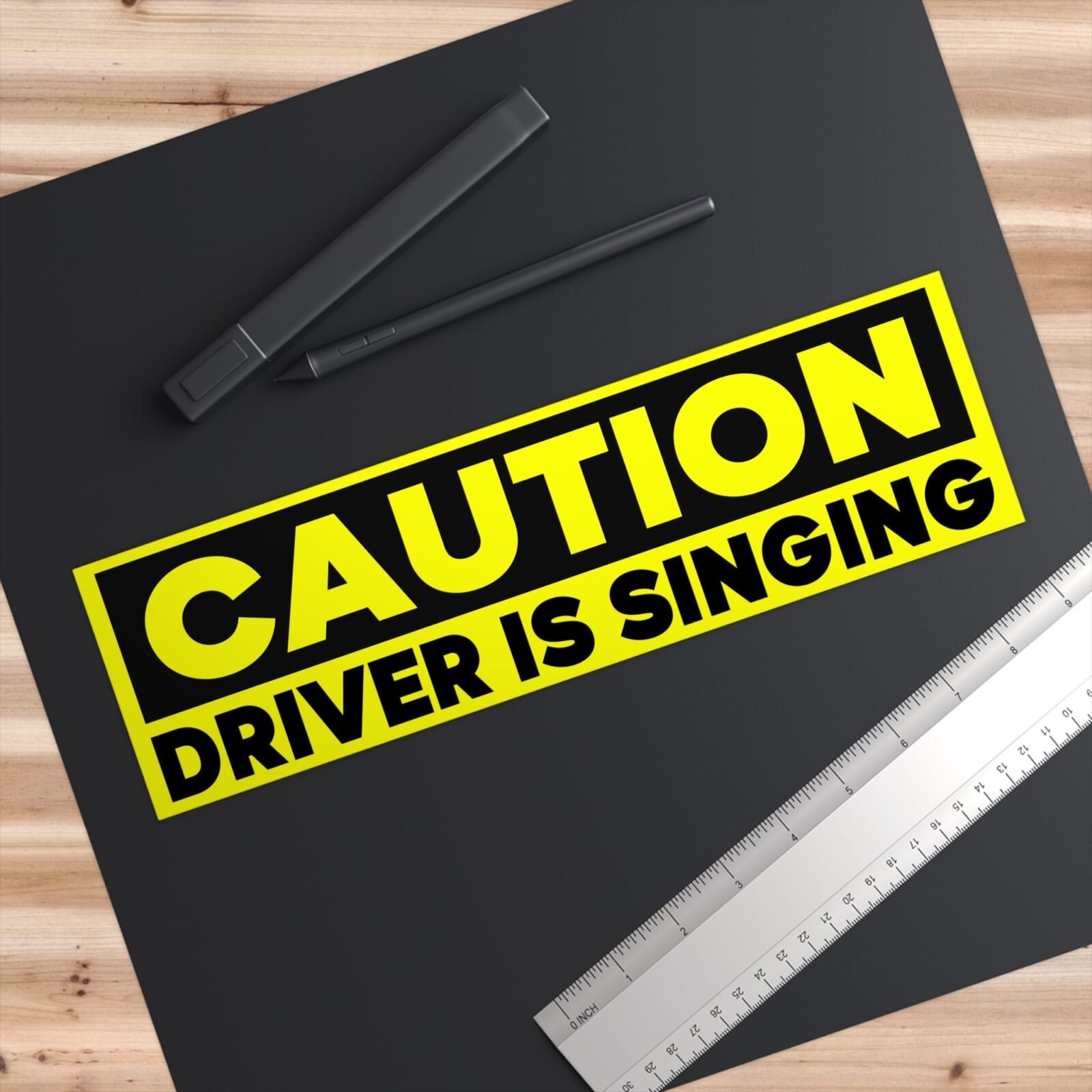 Caution Driver Singing Bumper Stickers - Image 6