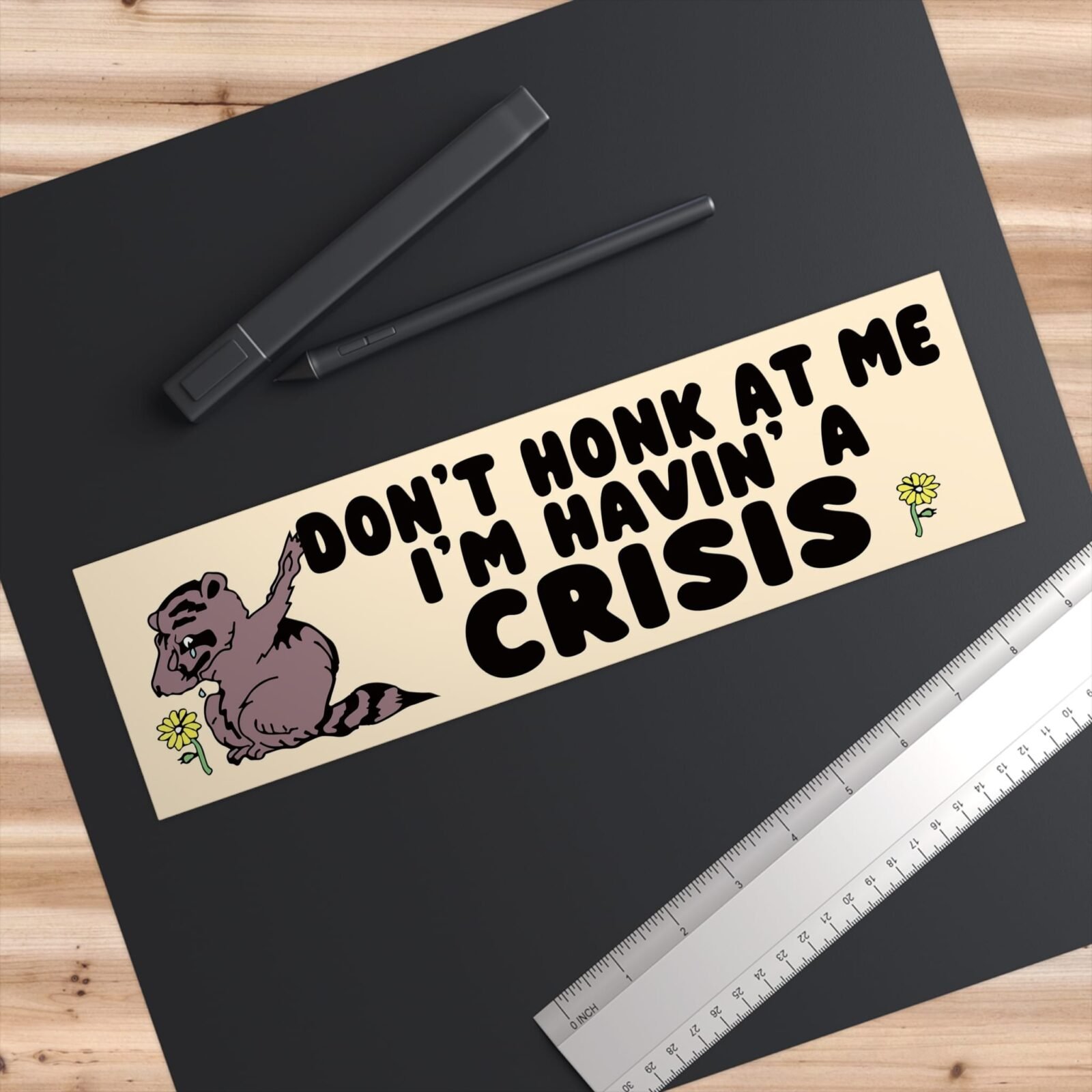 Don't honk at me I'm Havin' a Crisis Bumper Stickers - Image 6