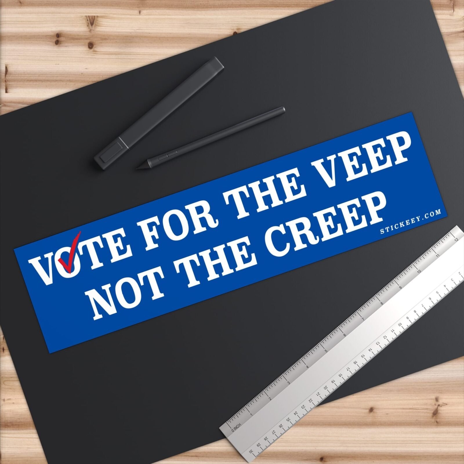 Vote For The Veep Not The Creep Bumper Sticker - Image 6