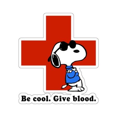 American Red Cross, Donate Blood Snoopy, Be Cool Give Blood Sticker