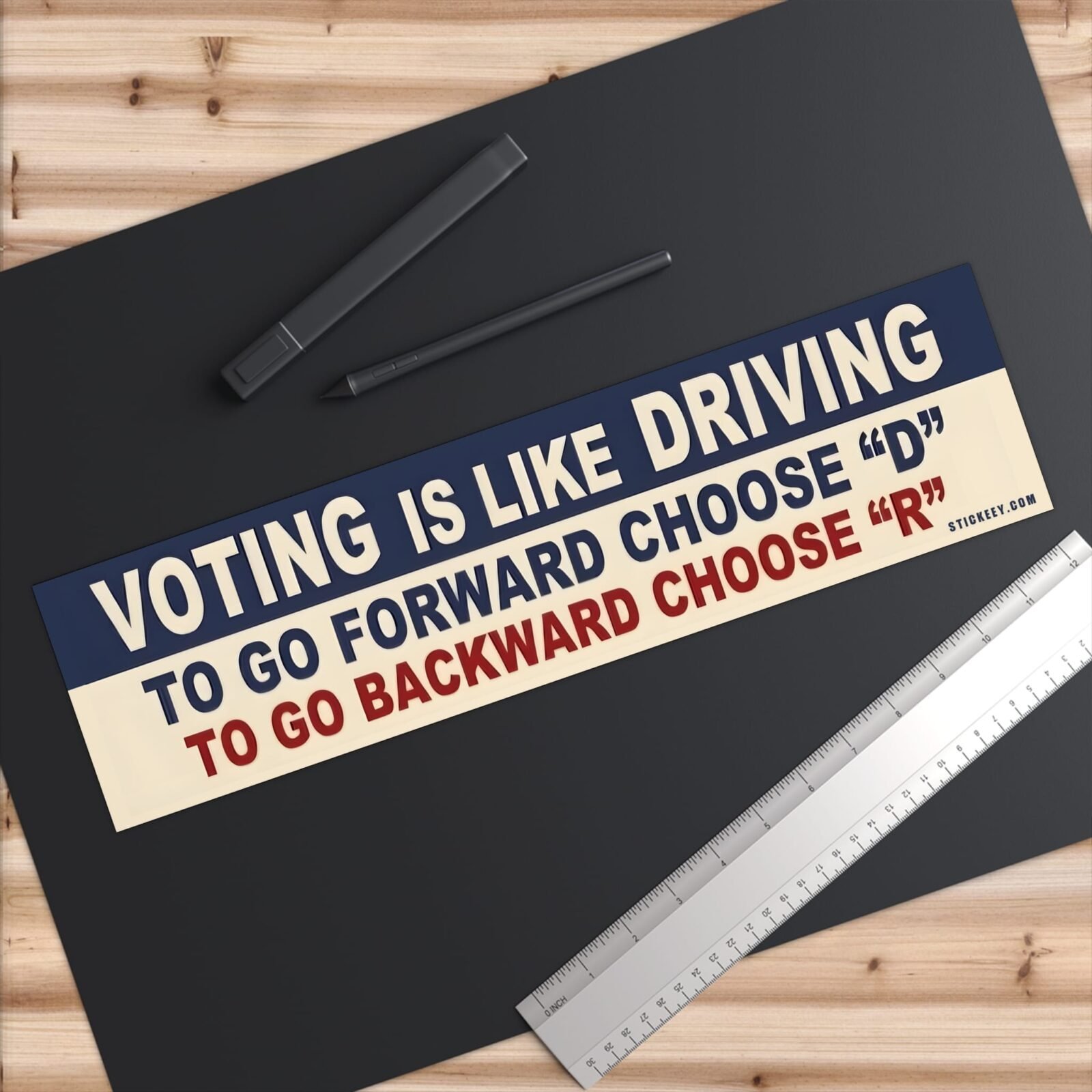 VOTING IS LIKE DRIVING Bumper Sticker - Image 6