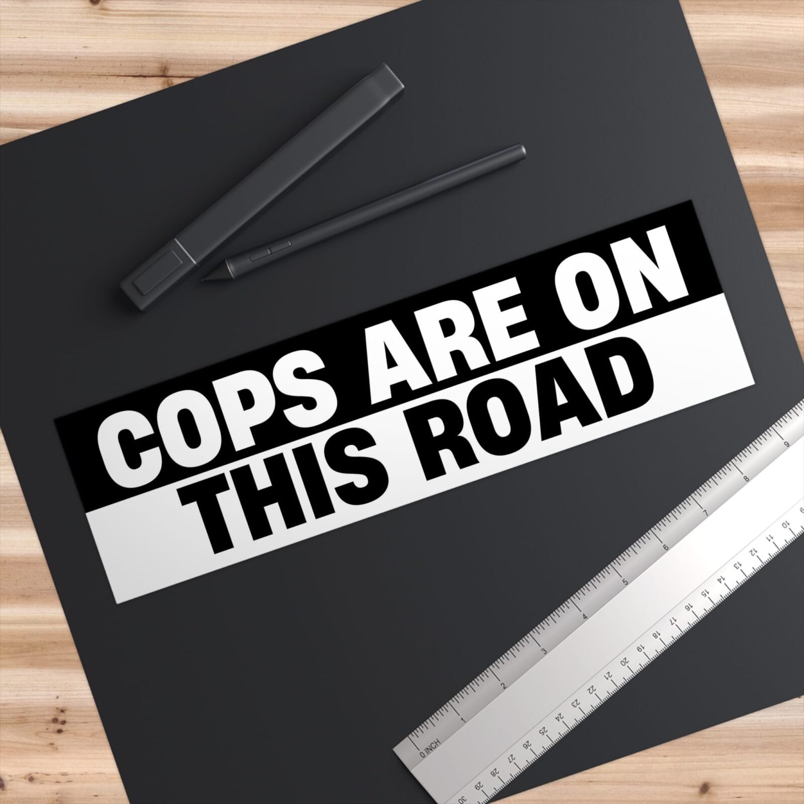 Cops Are On This Road Bumper Stickers - Image 3