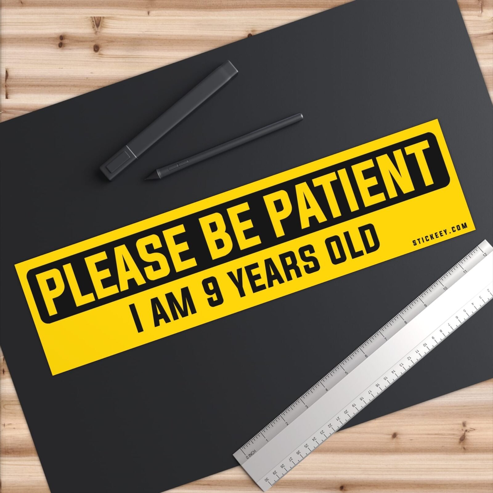 Please Be Patient I Am 9 Years Old Bumper Sticker - Image 9