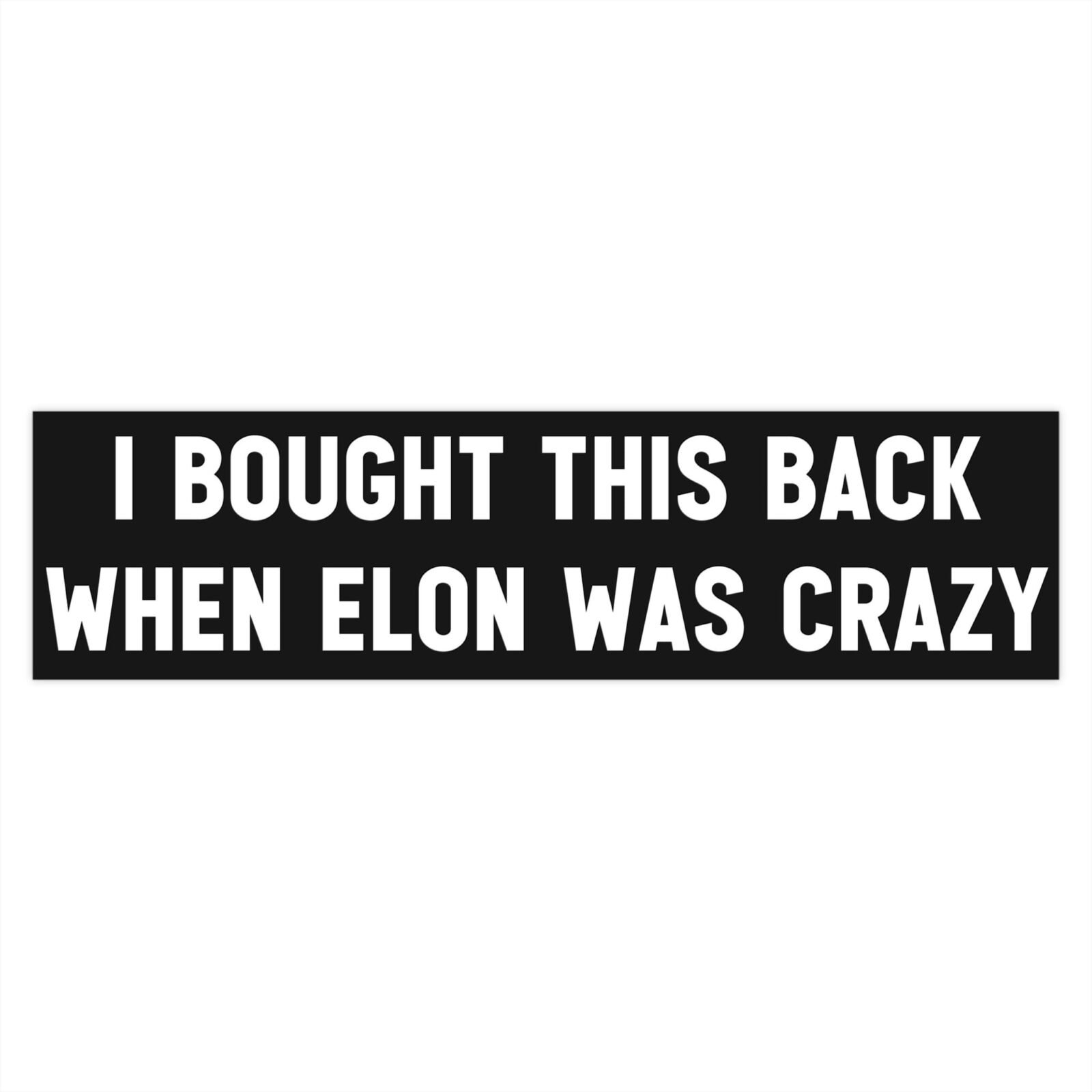I Bought this back when Elon was crazy Bumper Sticker - Image 4