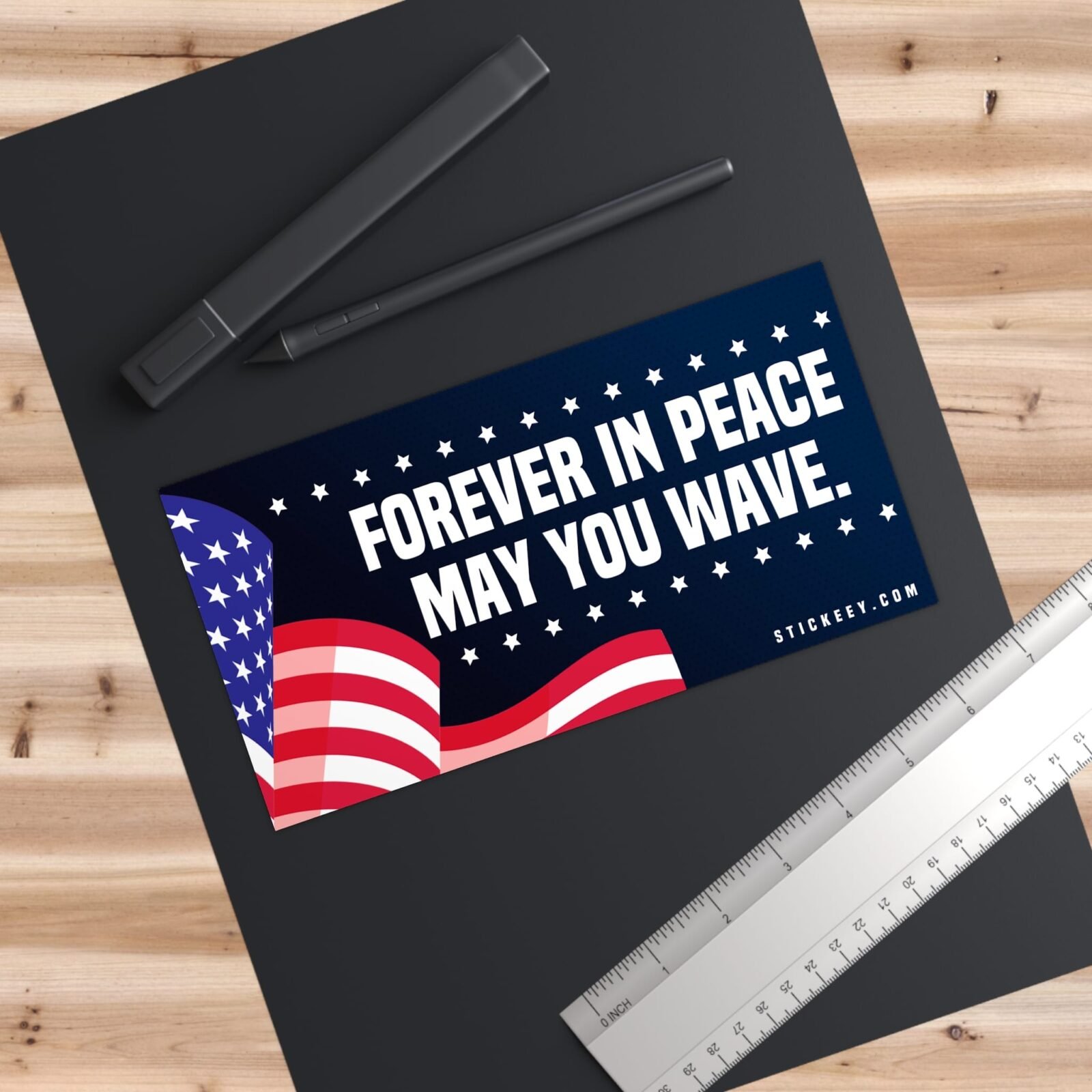 Forever In Peace May You Wave Bumper Sticker - Image 3