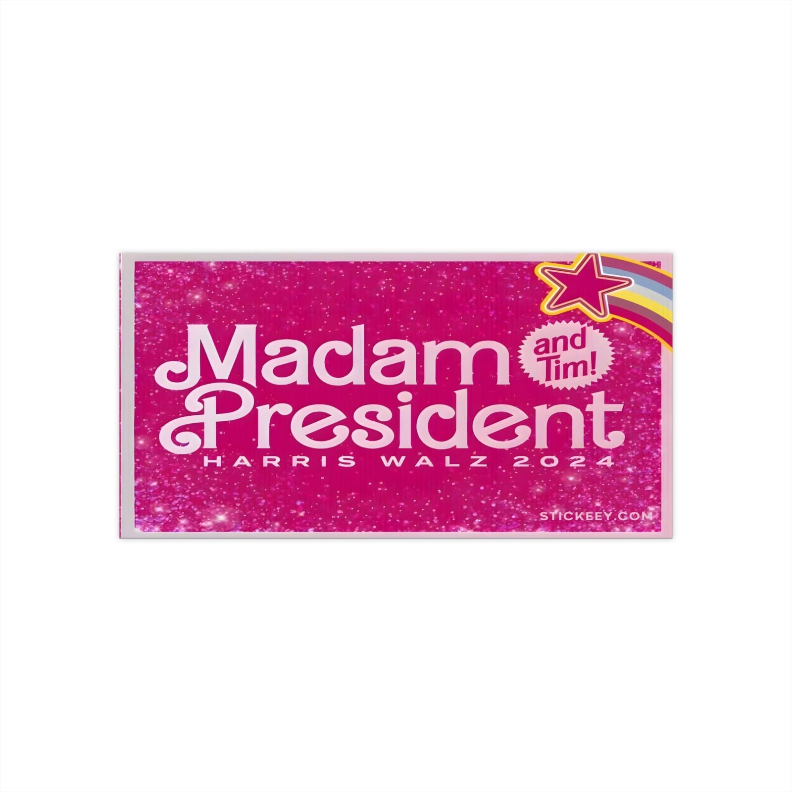 Madam and Tim President Harris Walz 2024 Bumper Stickers