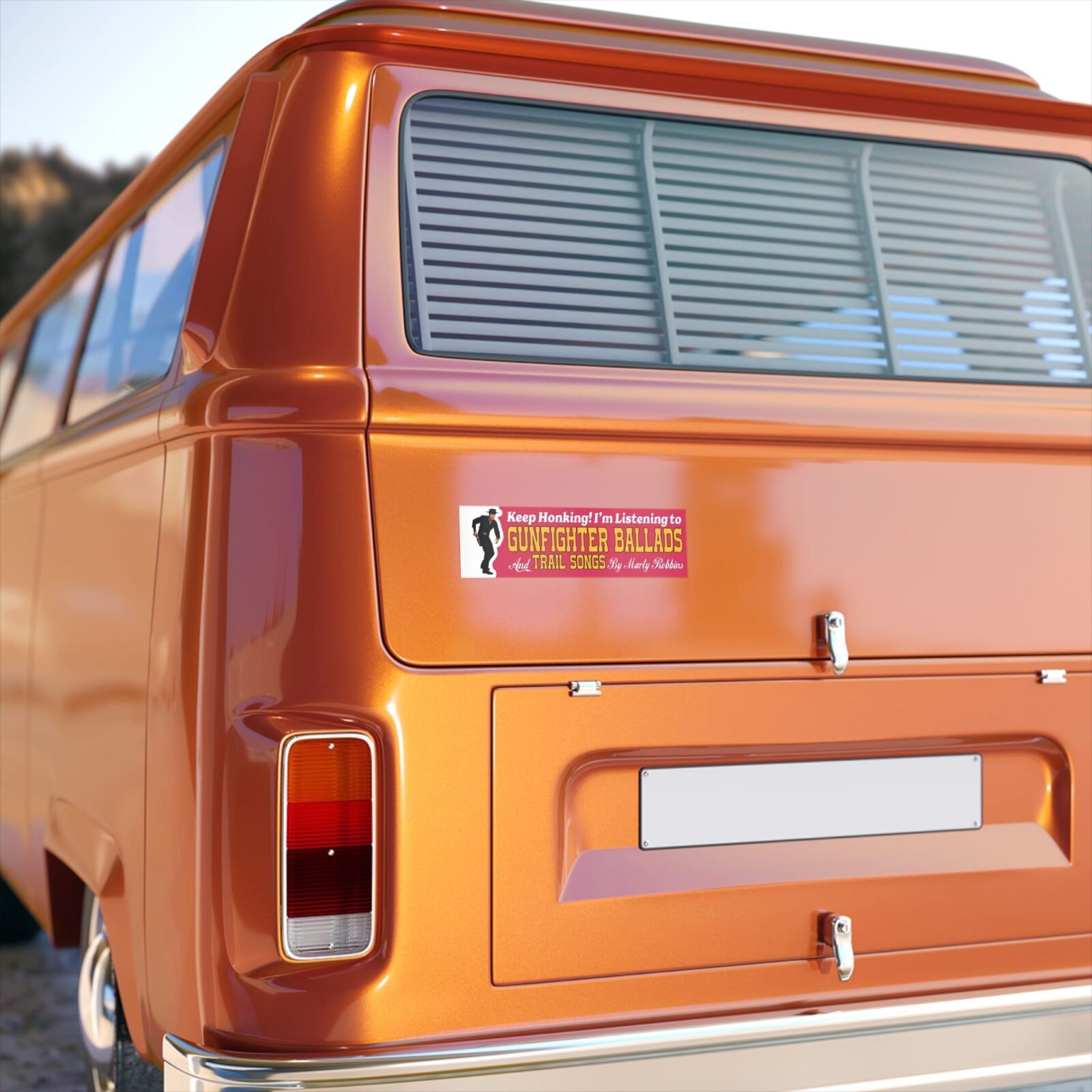 Keep Honking! I’m Listening to Gunfighter Ballads and Trail Songs by Marty Robbins Bumper Stickers - Image 5