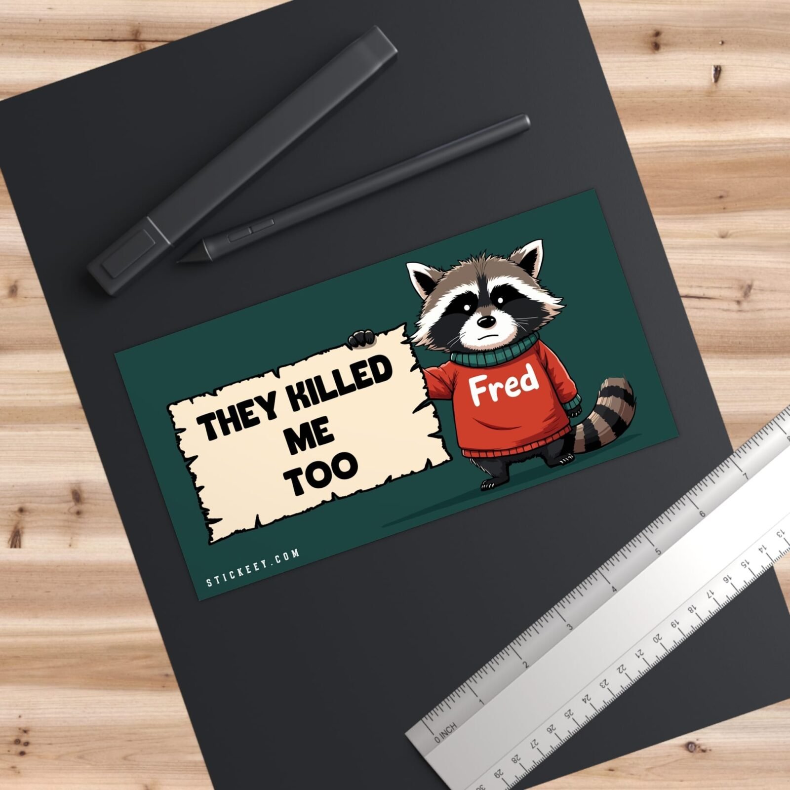They Killed Me Too Fred Bumper Stickers - Image 3