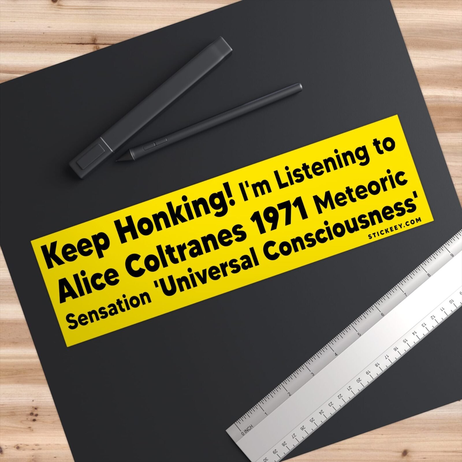 Keep Honking I'm Listening to Alice Coltranes 1971 Meteoric Bumper Sticker - Image 3