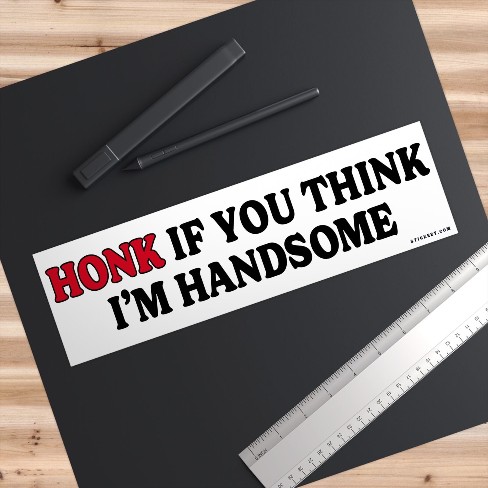 Honk If You Think I'm Handsome Bumper Stickers - Image 3