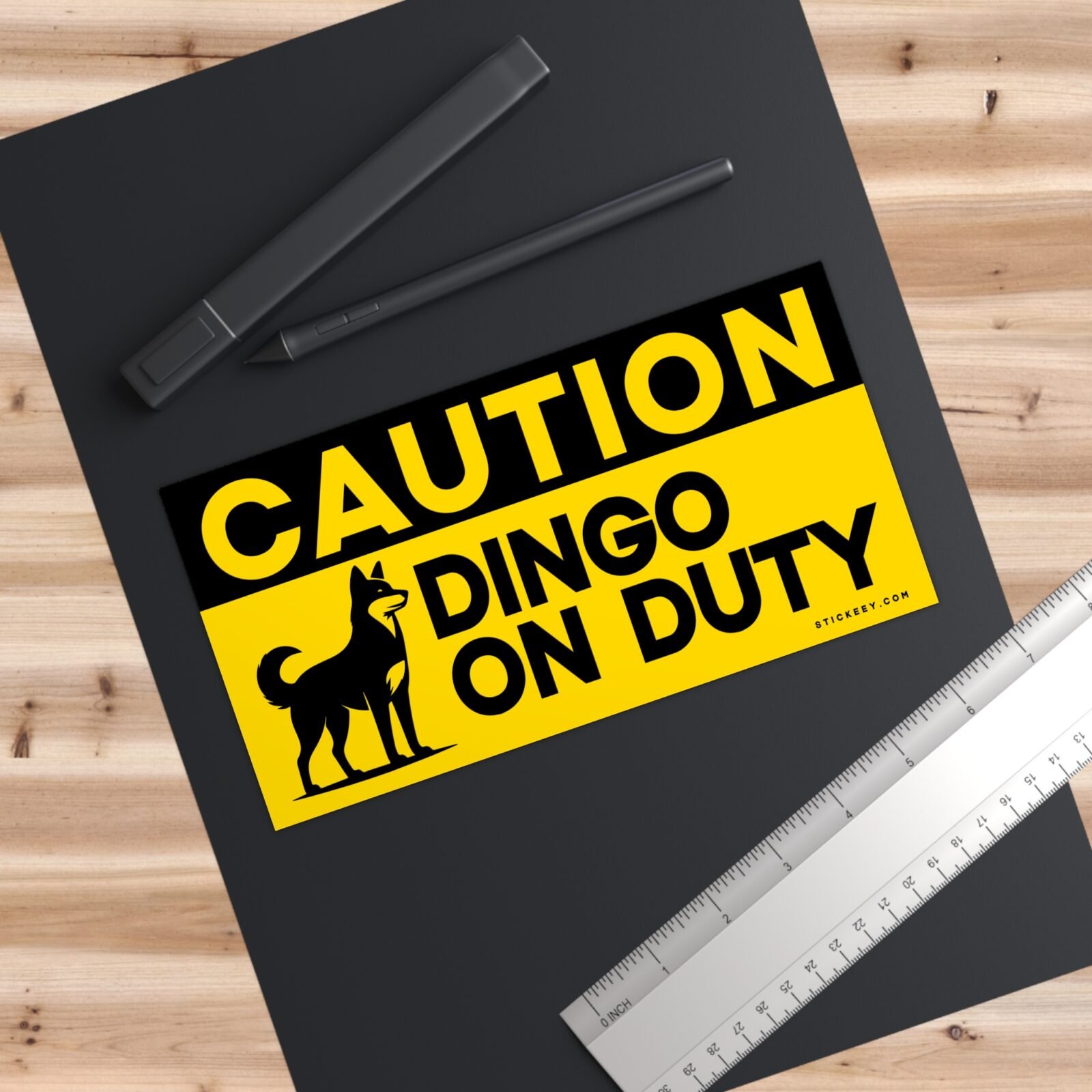Caution Dingo on duty Bumper Stickers - Image 3