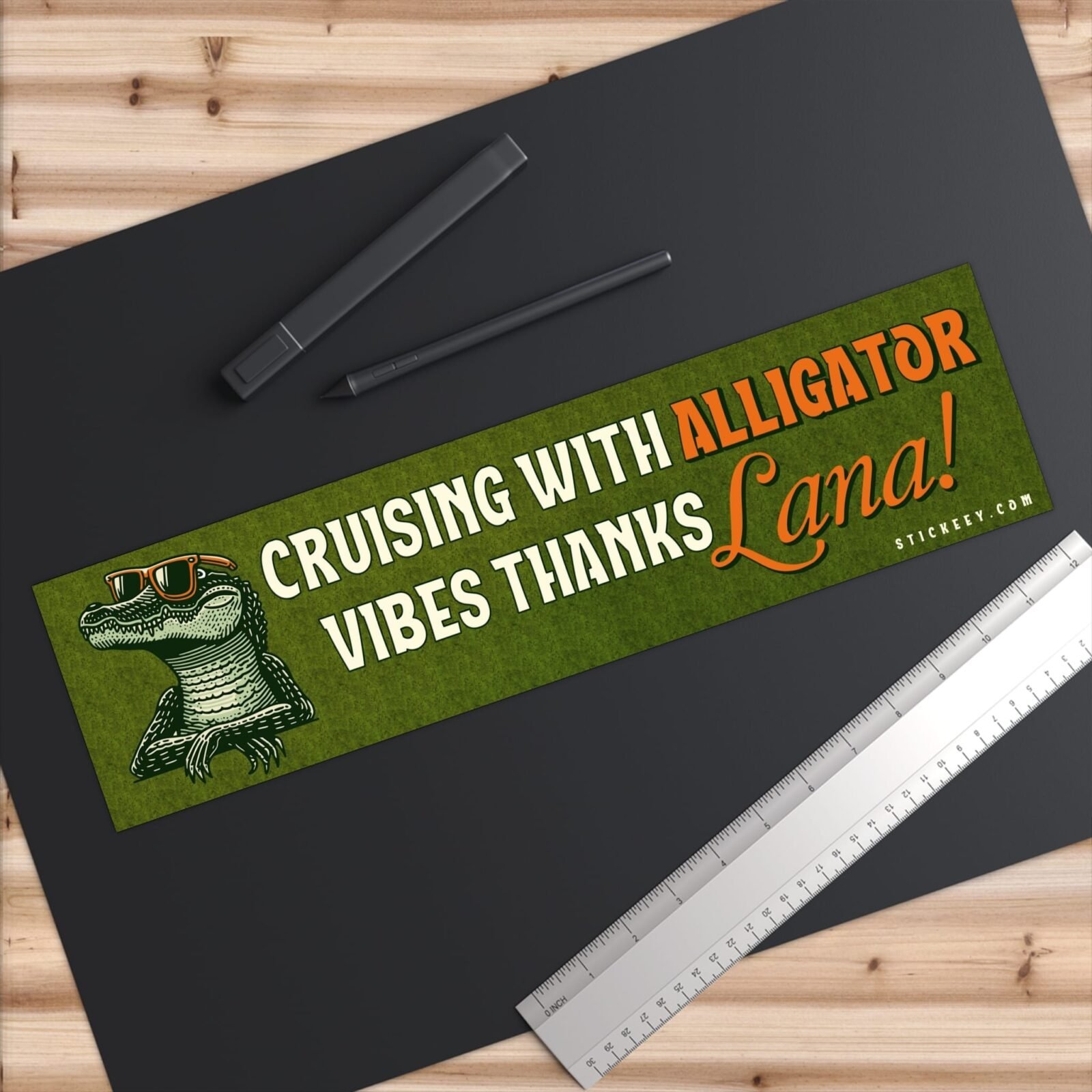 Cruising with Alligator Vibes Thanks Lana Bumper Sticker - Image 6