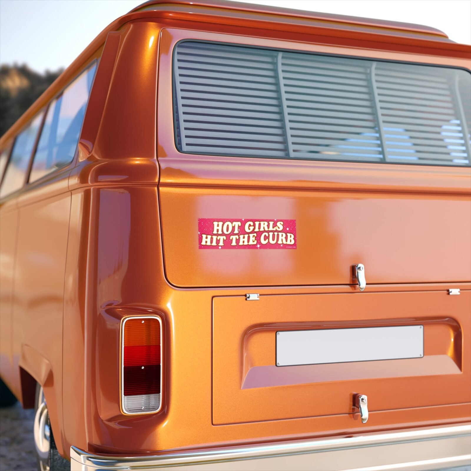Hot Girls Hit The Curb Bumper Stickers - Image 2