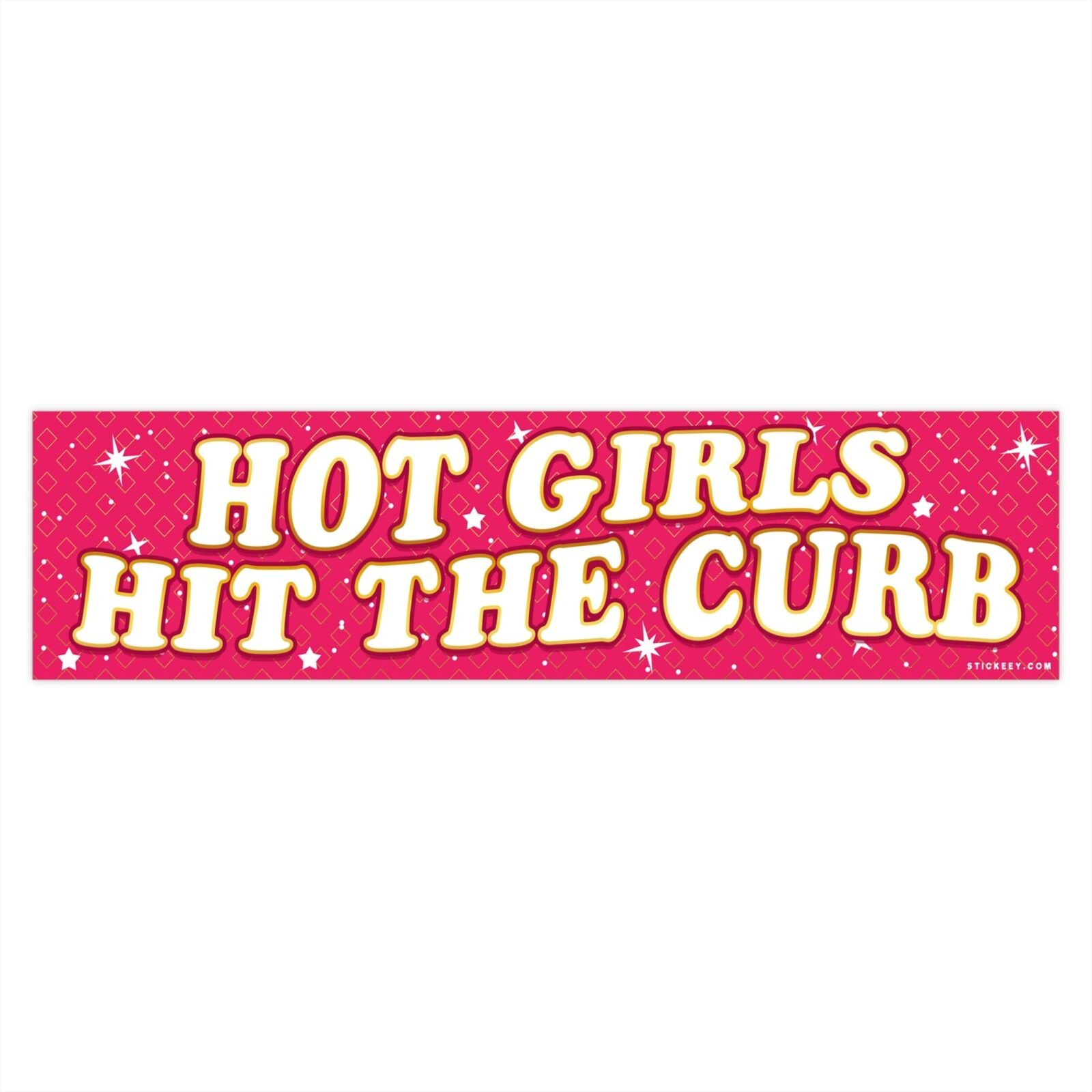 Hot Girls Hit The Curb Bumper Stickers - Image 4