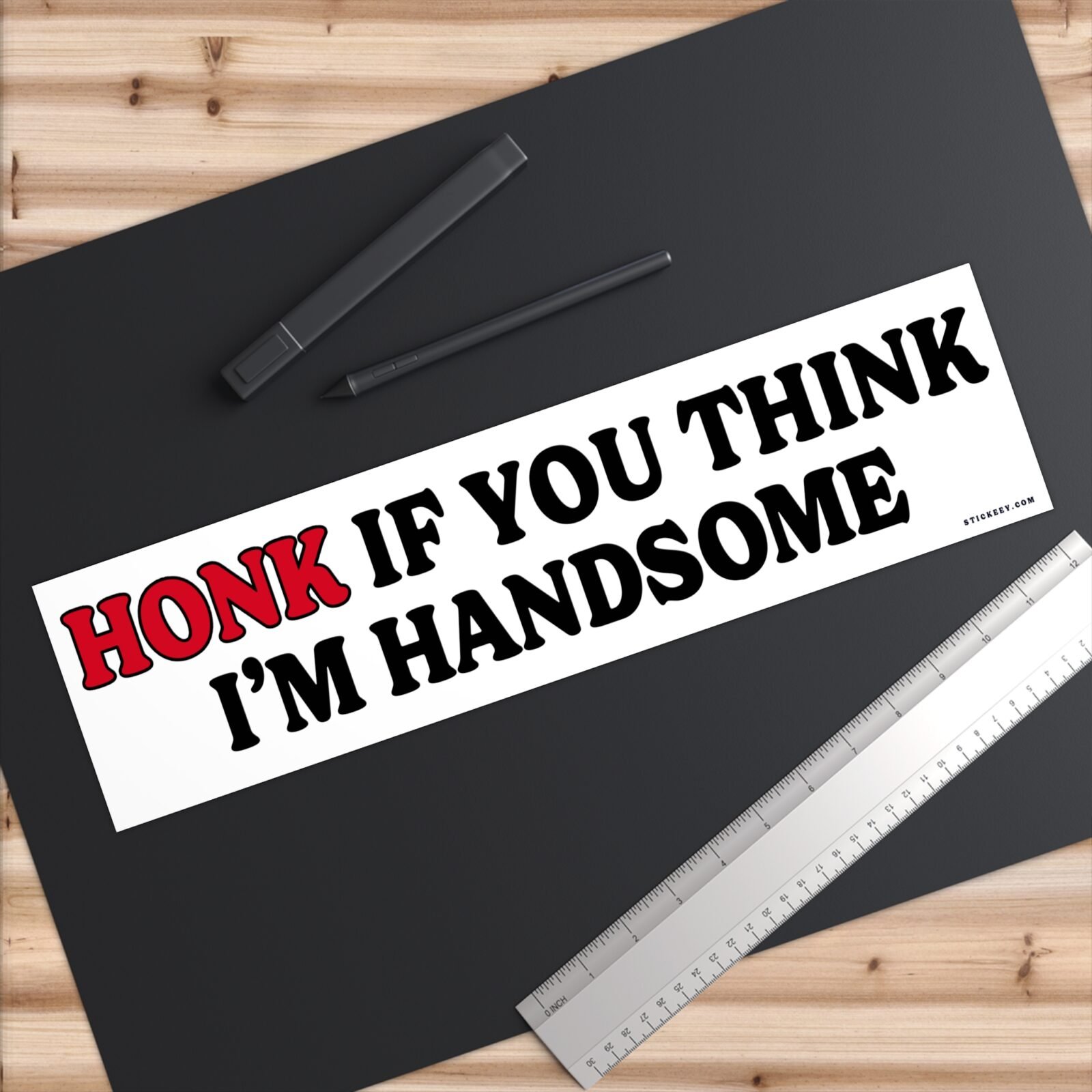 Honk If You Think I'm Handsome Bumper Stickers - Image 6