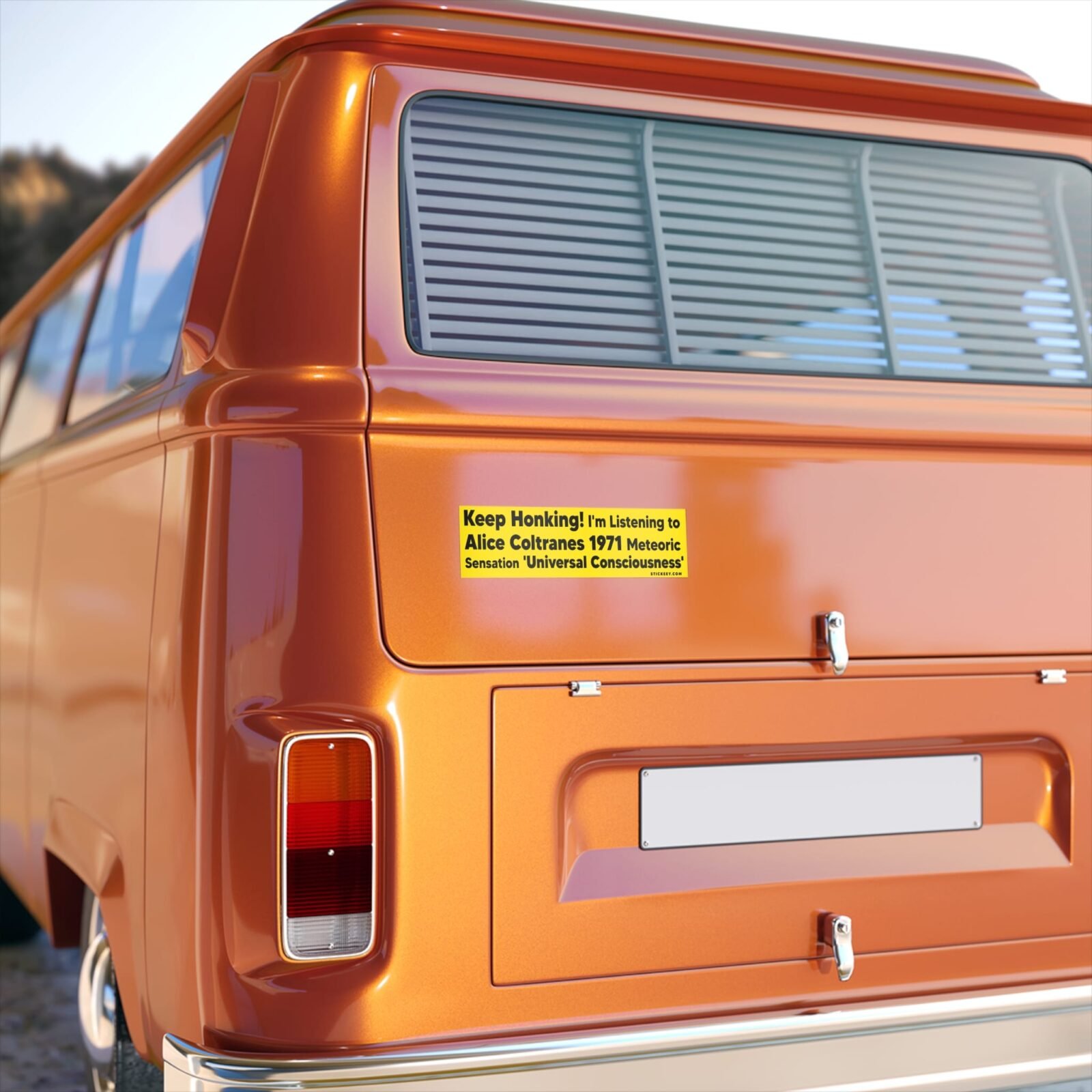 Keep Honking I'm Listening to Alice Coltranes 1971 Meteoric Bumper Sticker - Image 2