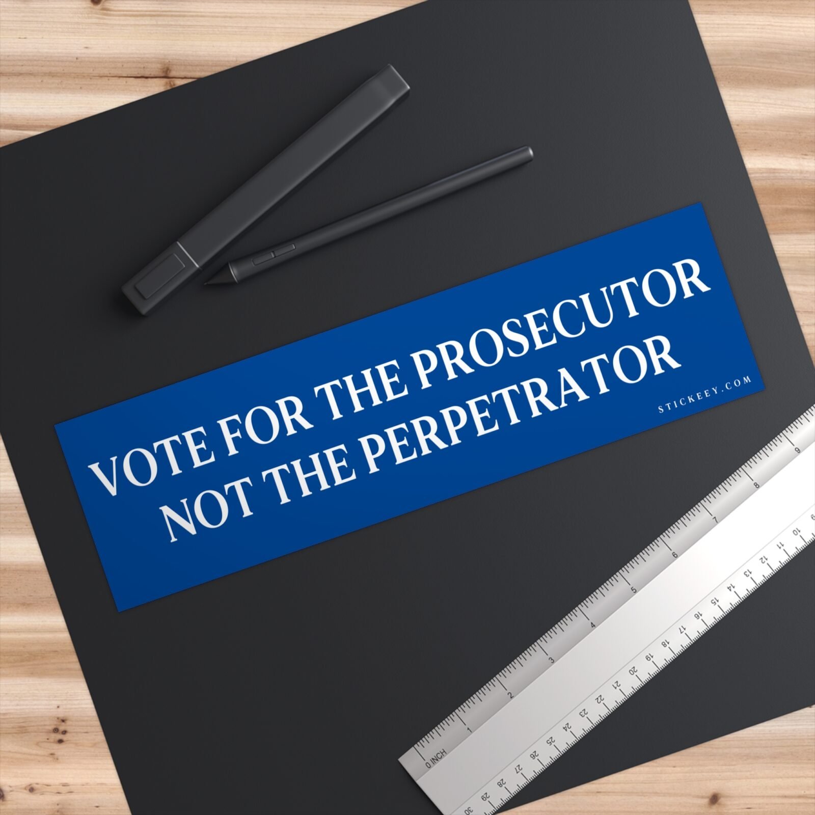 Vote For The Prosecutor Not The Perpetrator Bumper Sticker - Image 3
