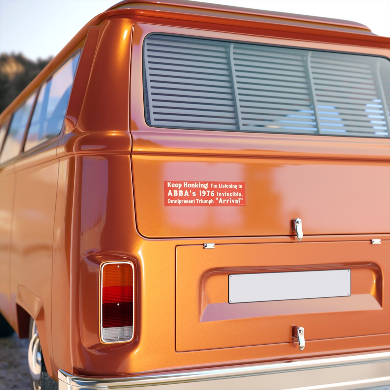 Keep Honking! I'm Listening to ABBA's Arrival Bumper Stickers - Image 2