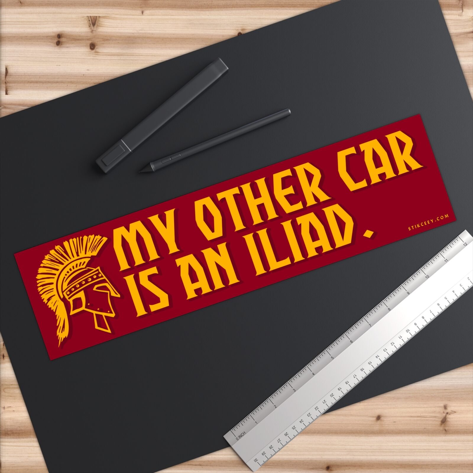 My other car is an Iliad Bumper Sticker - Image 6