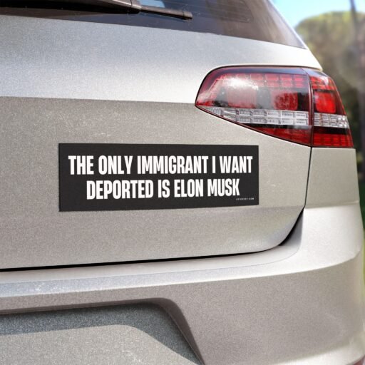 The Only Immigrant I Want Deported Is Elon Musk Magnet Sticker - Image 3